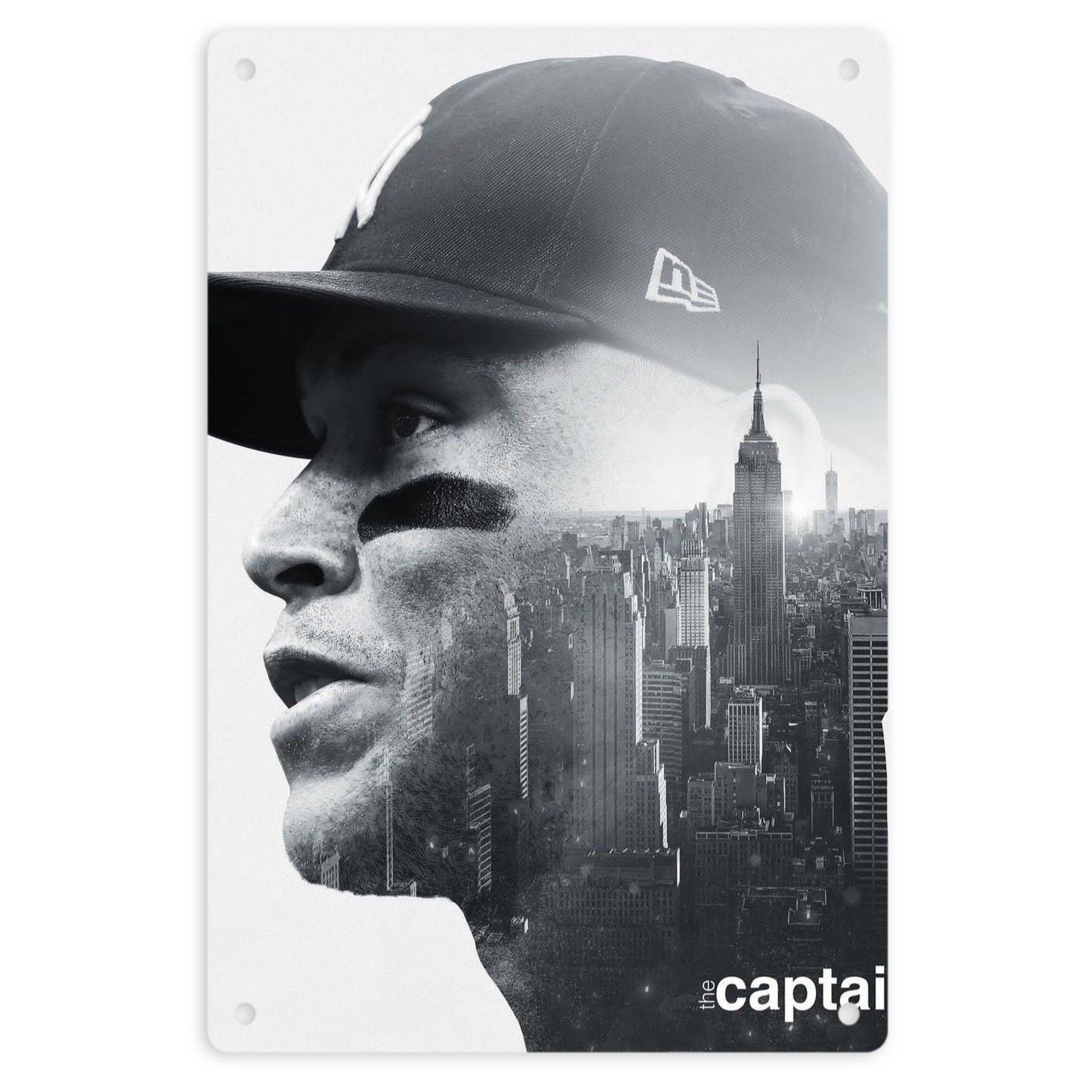 Aaron Judge Yankees Captain 8x12inch Vertical Aluminum Sign - Durable Fade-Resistant Indoor/Outdoor Safety & Information Plaque For Office, Hotel, Restaurant, Bar, Public Spaces