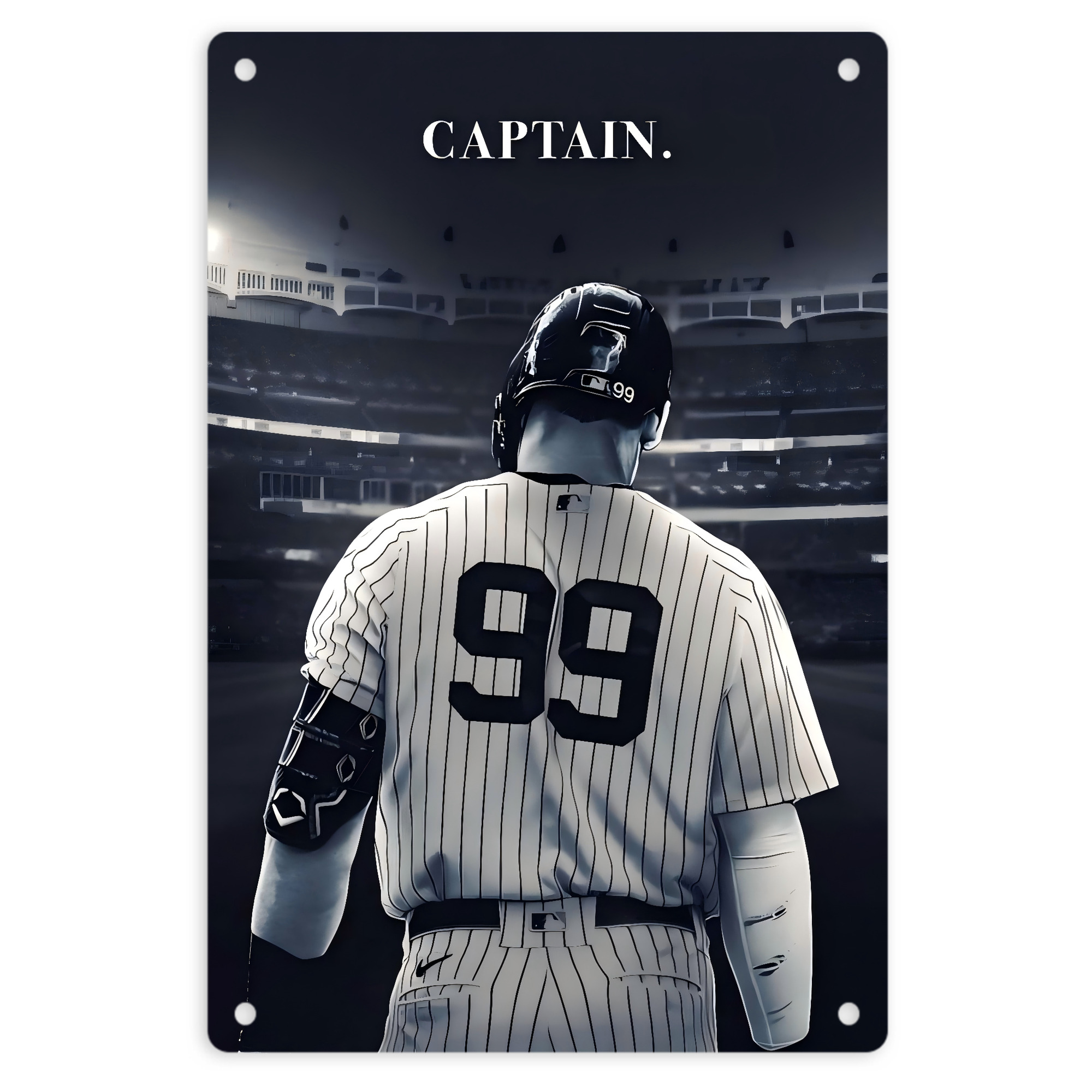Aaron Judge Yankees Captain 8x12inch Vertical Aluminum Sign - Durable Fade-Resistant Indoor/Outdoor Safety & Information Plaque For Office, Hotel, Restaurant, Bar, Public Spaces