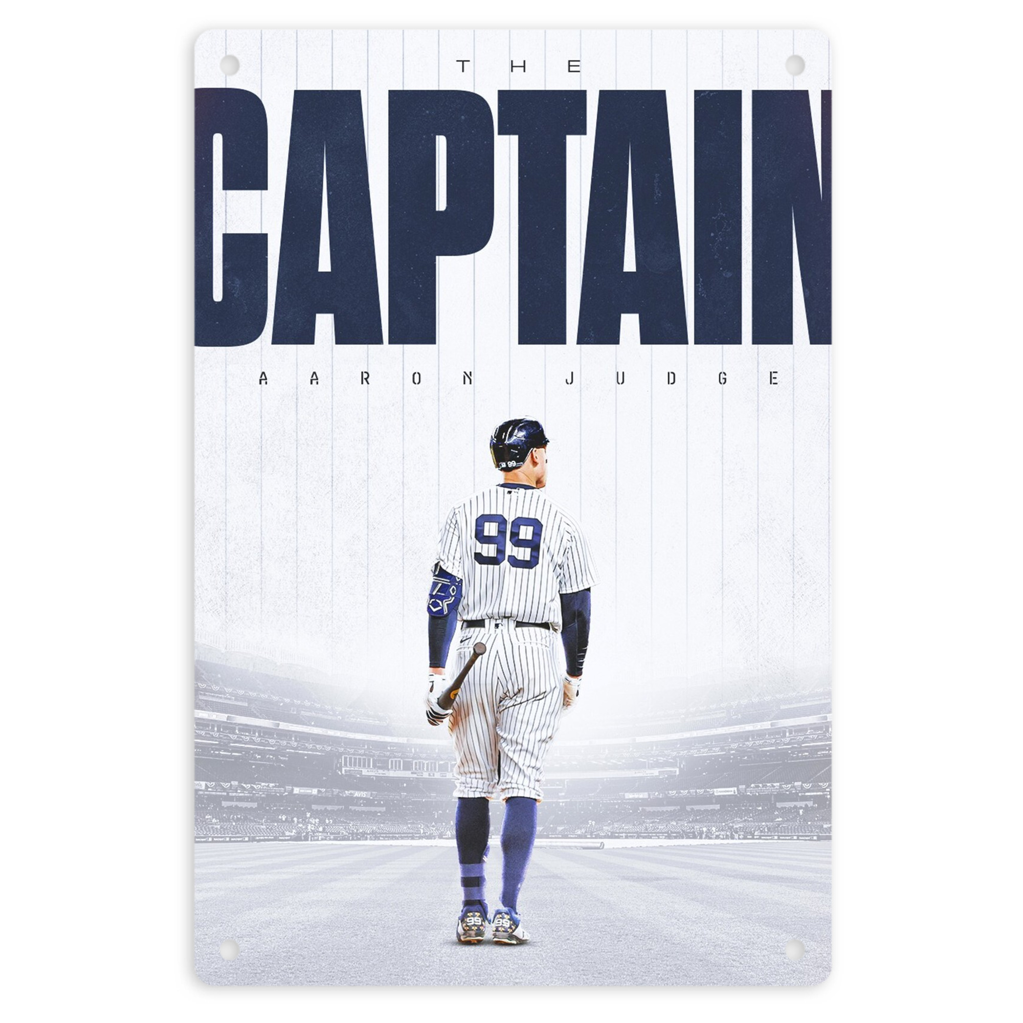 Aaron Judge Yankees Captain 8x12inch Vertical Aluminum Sign - Durable Fade-Resistant Indoor/Outdoor Safety & Information Plaque For Office, Hotel, Restaurant, Bar, Public Spaces