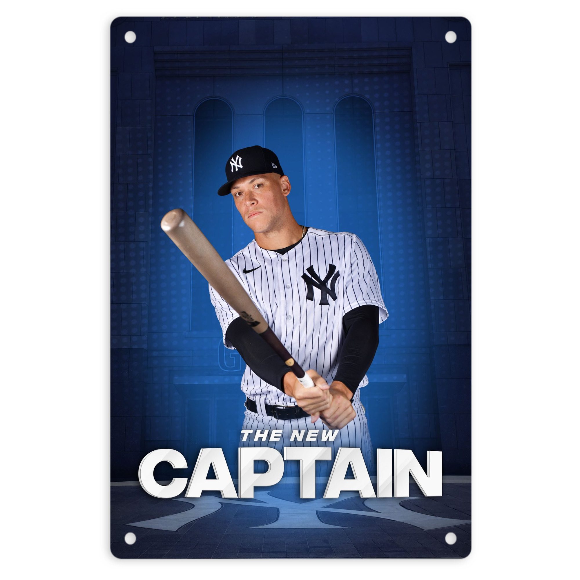 Aaron Judge Yankees Captain 8x12inch Vertical Aluminum Sign - Durable Fade-Resistant Indoor/Outdoor Safety & Information Plaque For Office, Hotel, Restaurant, Bar, Public Spaces