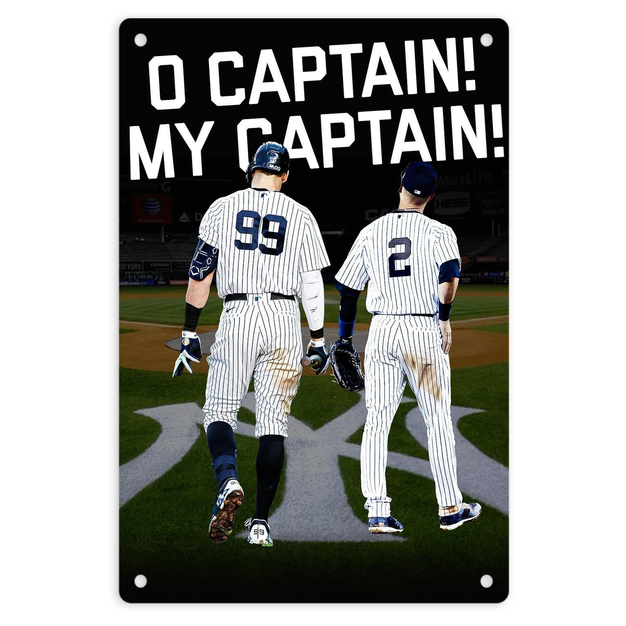 Aaron Judge Yankees Captain 8x12inch Vertical Aluminum Sign - Durable Fade-Resistant Indoor/Outdoor Safety & Information Plaque For Office, Hotel, Restaurant, Bar, Public Spaces