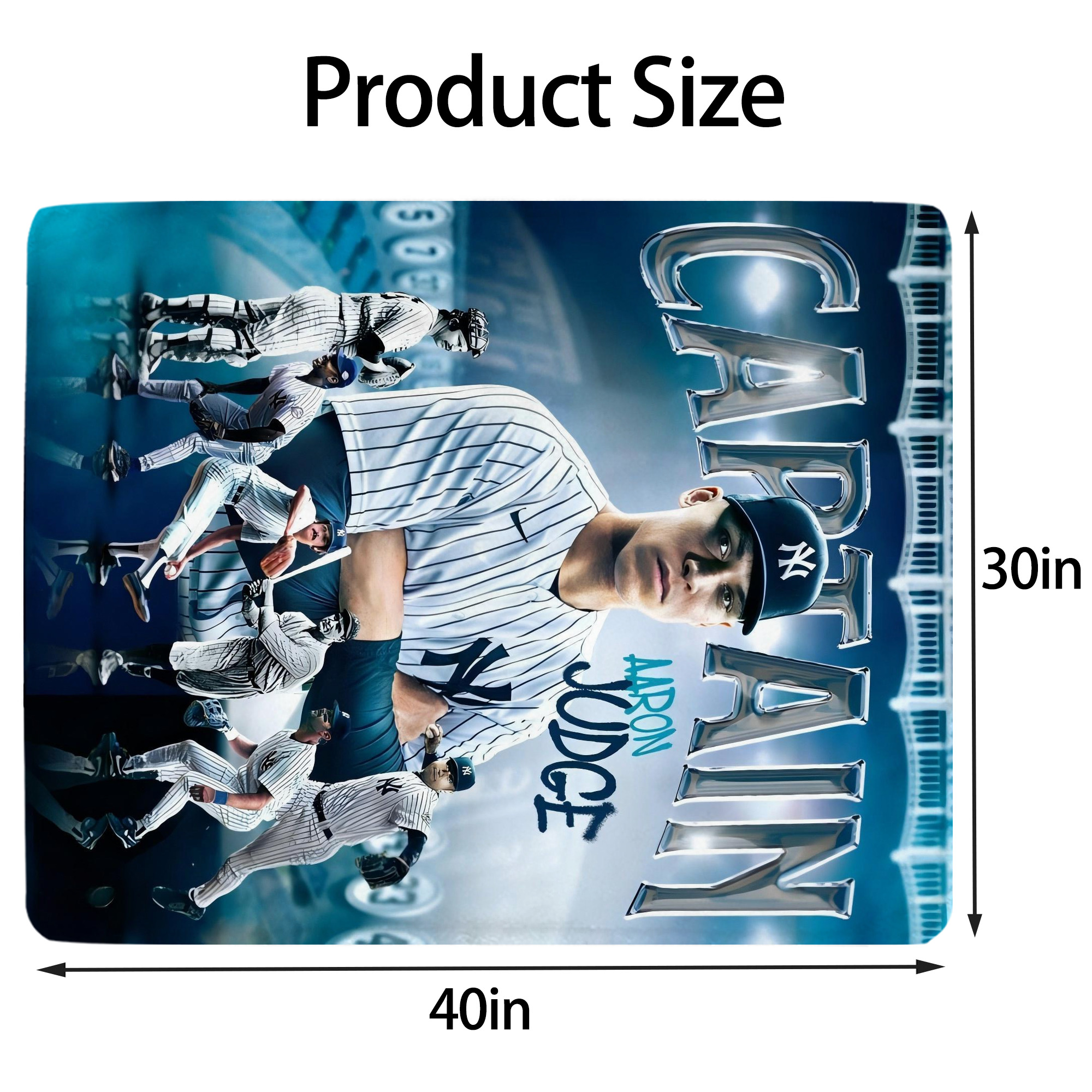 Aaron Judge Yankees Captain Soft Plush Fleece Blanket 30x40 Inch - 300GSM Flannel, Ultra Soft & Warm, Lightweight & Durable, Perfect For Kids, Adults, Couch, Bed, Camping, Travel, Gift For Family & Friends