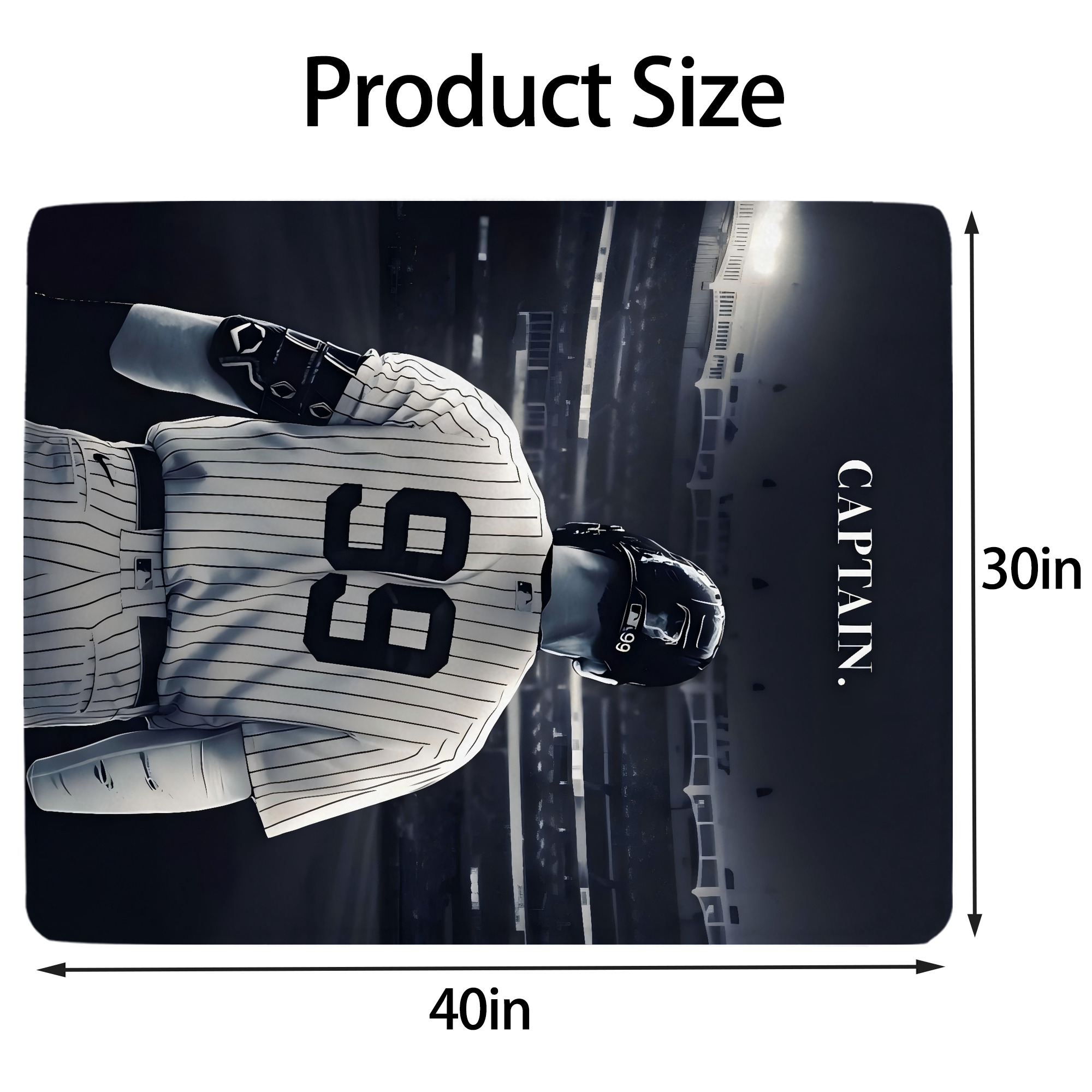 Aaron Judge Yankees Captain Soft Plush Fleece Blanket 30x40 Inch - 300GSM Flannel, Ultra Soft & Warm, Lightweight & Durable, Perfect For Kids, Adults, Couch, Bed, Camping, Travel, Gift For Family & Friends