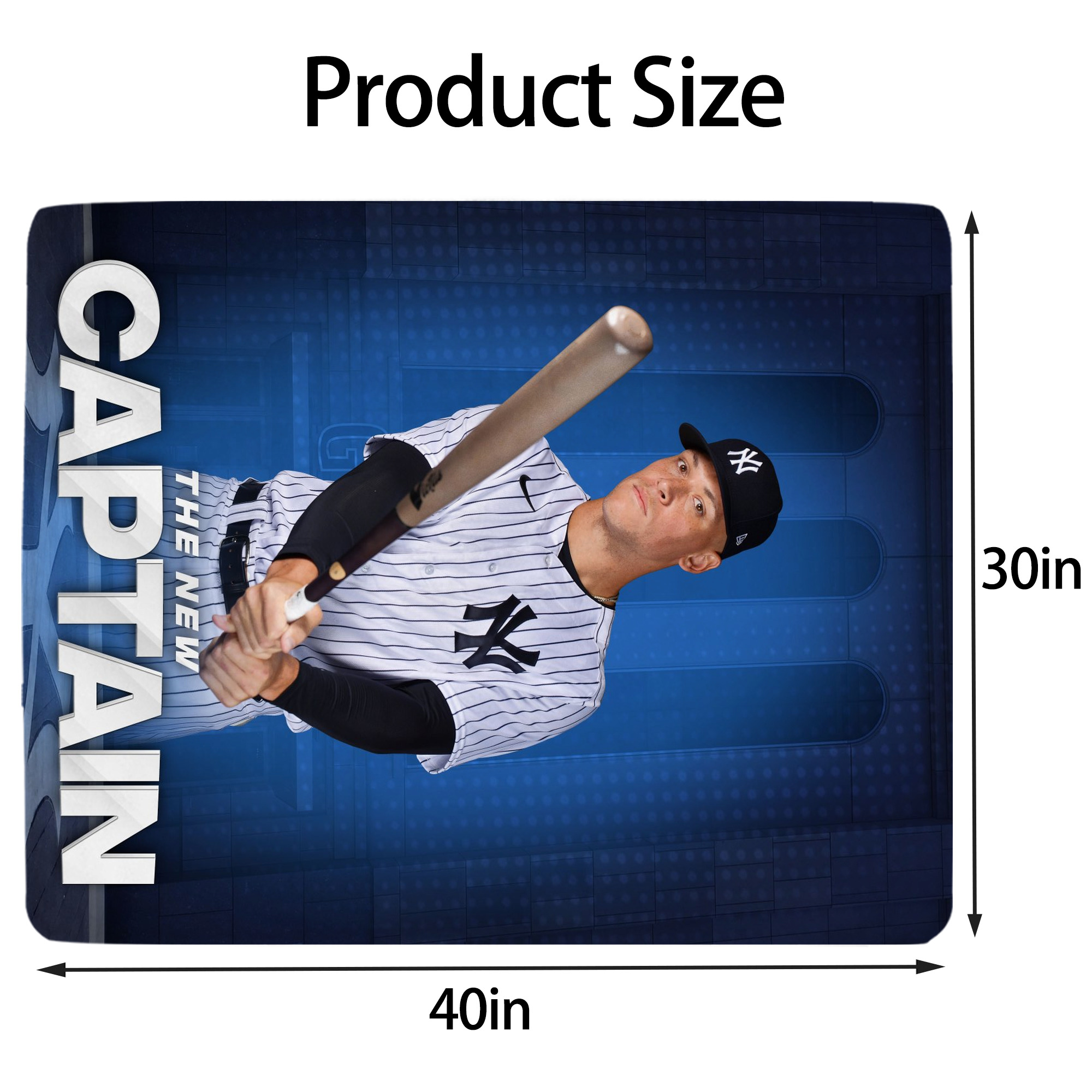 Aaron Judge Yankees Captain Soft Plush Fleece Blanket 30x40 Inch - 300GSM Flannel, Ultra Soft & Warm, Lightweight & Durable, Perfect For Kids, Adults, Couch, Bed, Camping, Travel, Gift For Family & Friends