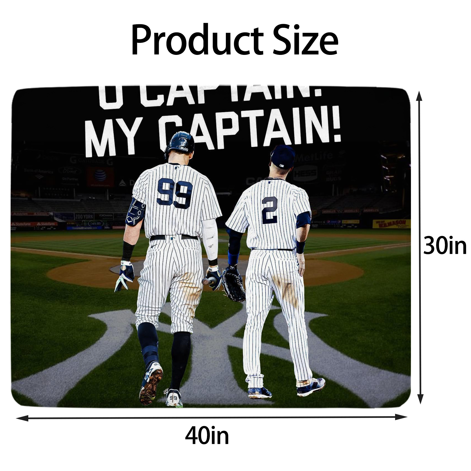 Aaron Judge Yankees Captain Soft Plush Fleece Blanket 30x40 Inch - 300GSM Flannel, Ultra Soft & Warm, Lightweight & Durable, Perfect For Kids, Adults, Couch, Bed, Camping, Travel, Gift For Family & Friends