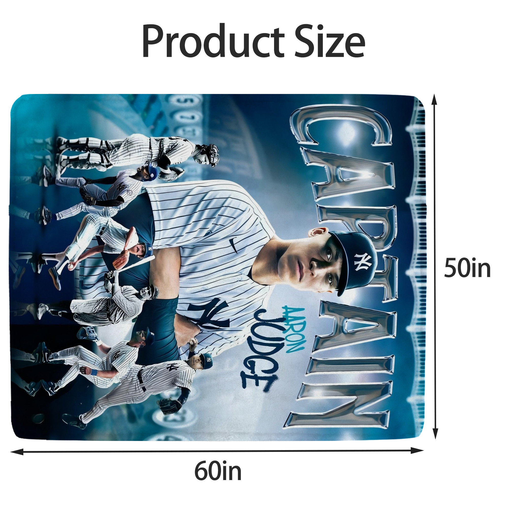 Aaron Judge Yankees Captain Soft Fleece Throw Blanket 50 X 60 Inch – Super Soft, Lightweight, And Durable – Perfect For Sofa, Bed, Camping, And More – Ideal Gift For Family And Friends
