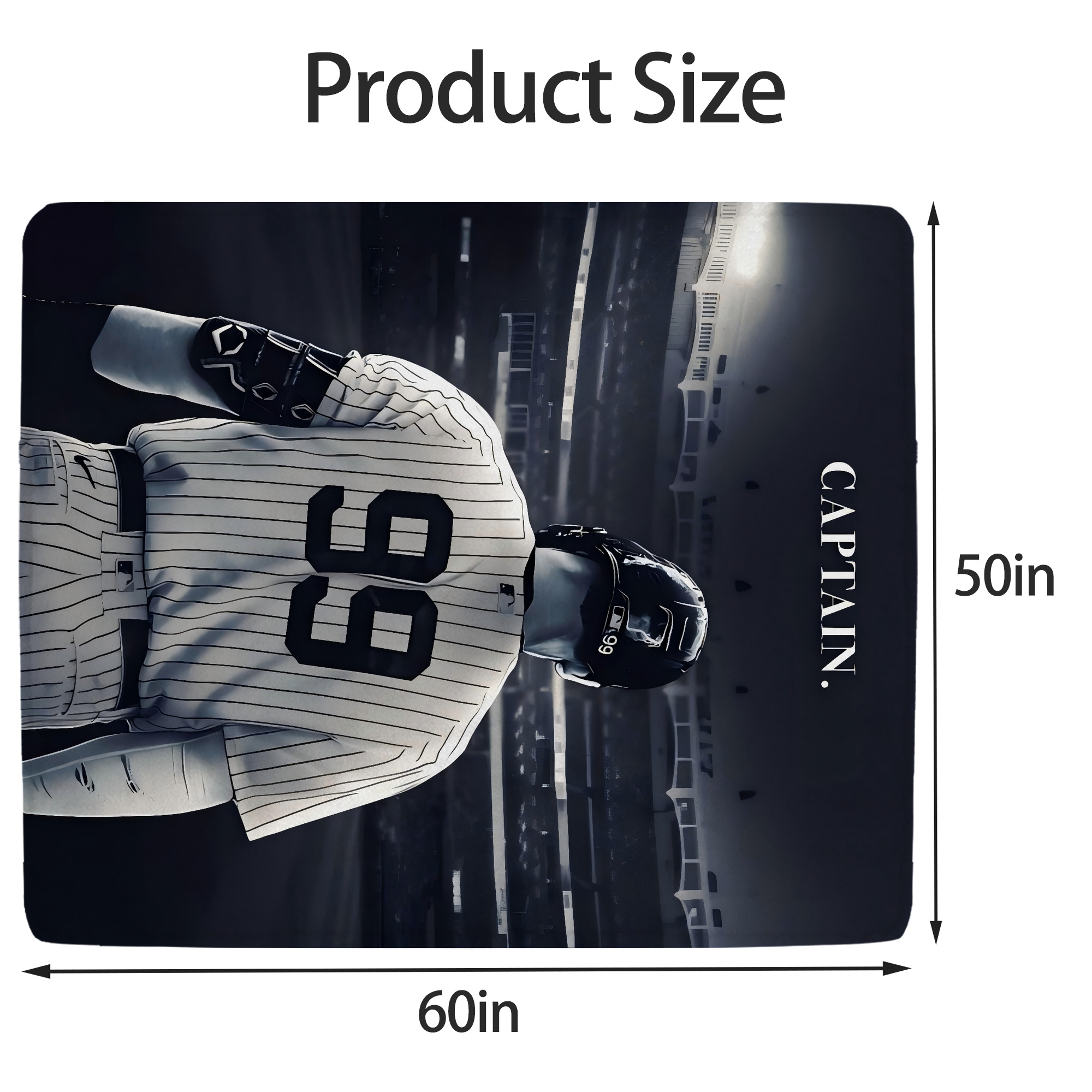 Aaron Judge Yankees Captain Soft Fleece Throw Blanket 50 X 60 Inch – Super Soft, Lightweight, And Durable – Perfect For Sofa, Bed, Camping, And More – Ideal Gift For Family And Friends
