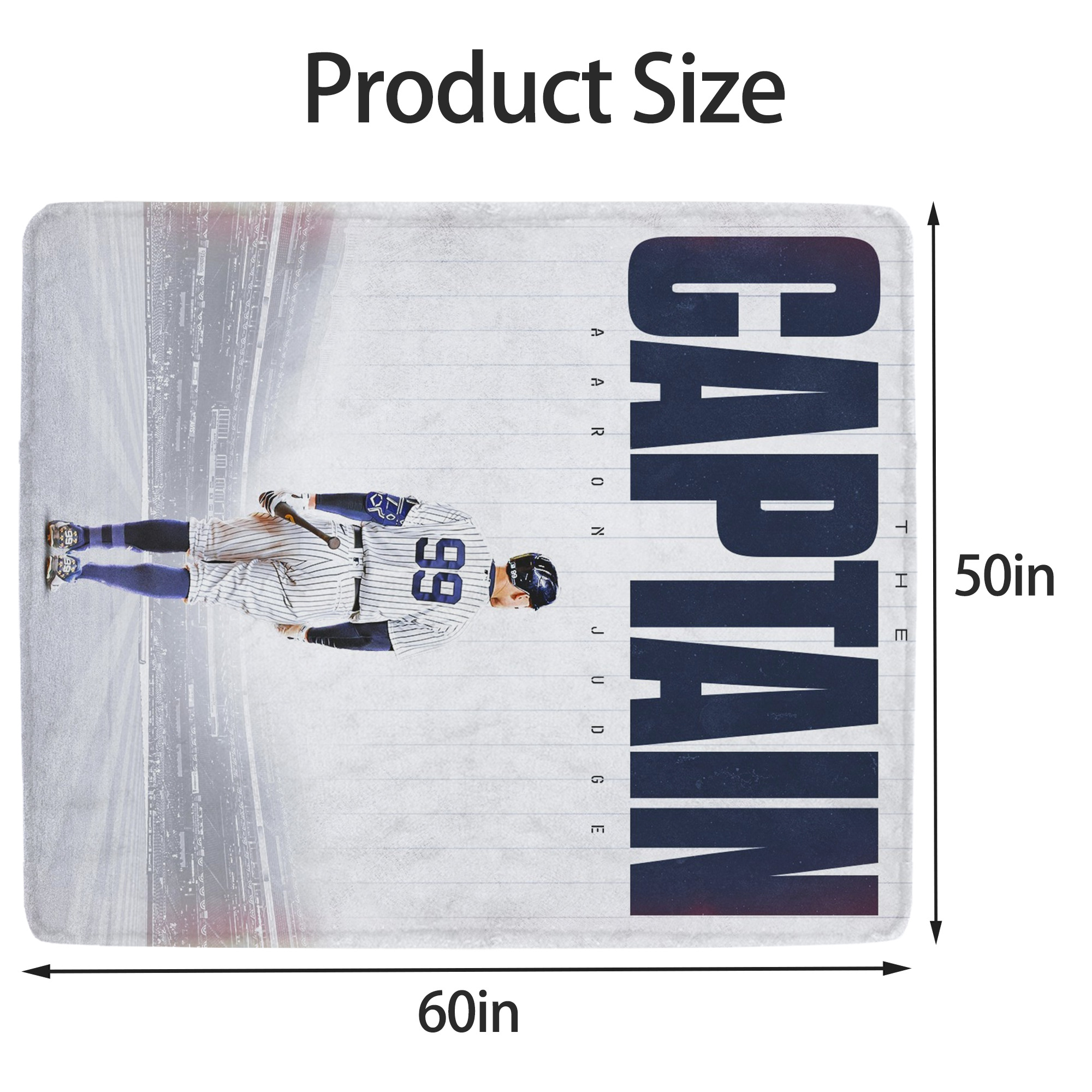 Aaron Judge Yankees Captain Soft Fleece Throw Blanket 50 X 60 Inch – Super Soft, Lightweight, And Durable – Perfect For Sofa, Bed, Camping, And More – Ideal Gift For Family And Friends