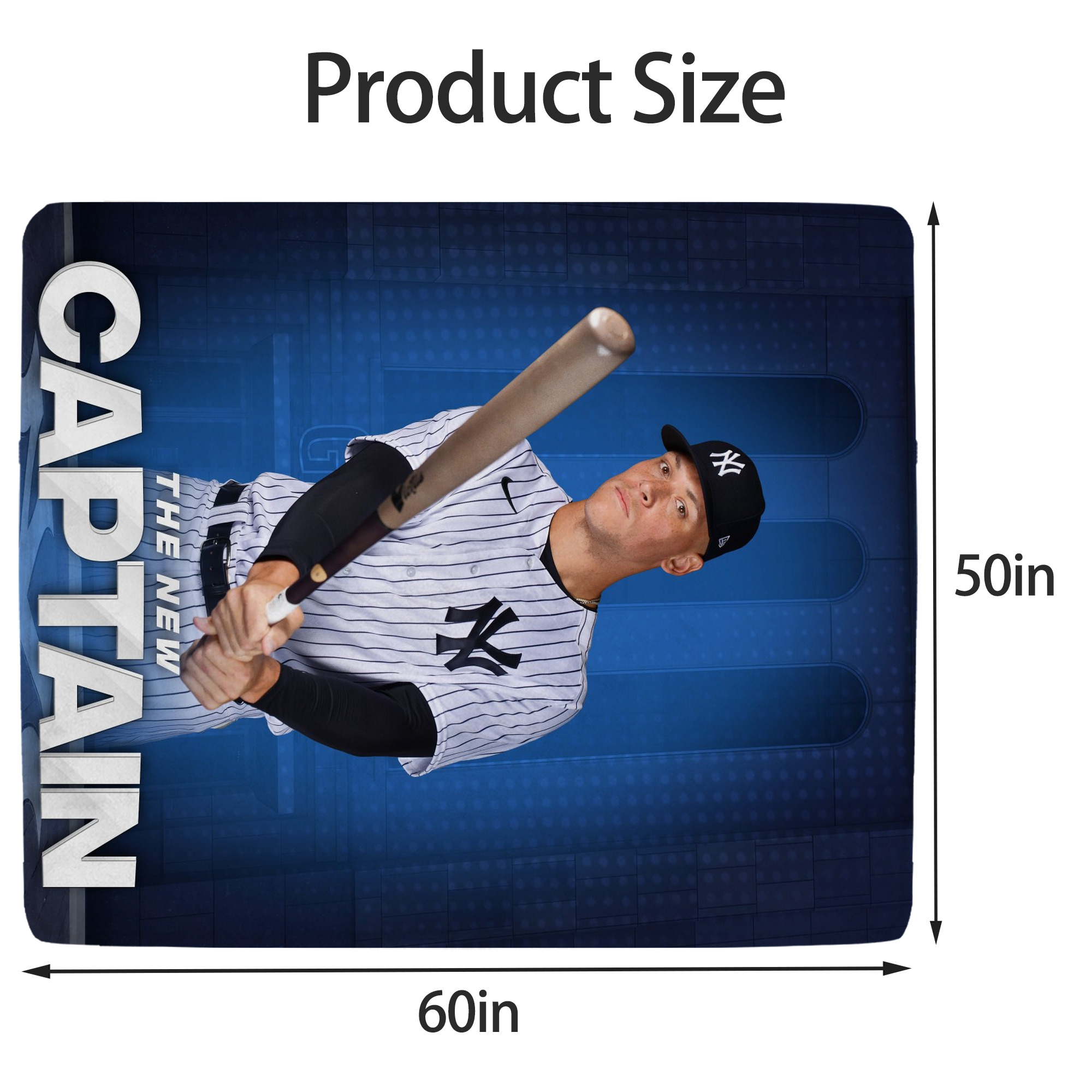 Aaron Judge Yankees Captain Soft Fleece Throw Blanket 50 X 60 Inch – Super Soft, Lightweight, And Durable – Perfect For Sofa, Bed, Camping, And More – Ideal Gift For Family And Friends
