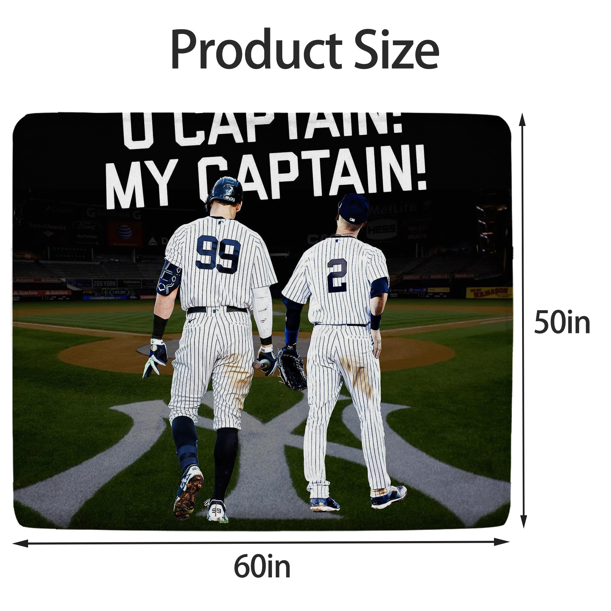 Aaron Judge Yankees Captain Soft Fleece Throw Blanket 50 X 60 Inch – Super Soft, Lightweight, And Durable – Perfect For Sofa, Bed, Camping, And More – Ideal Gift For Family And Friends