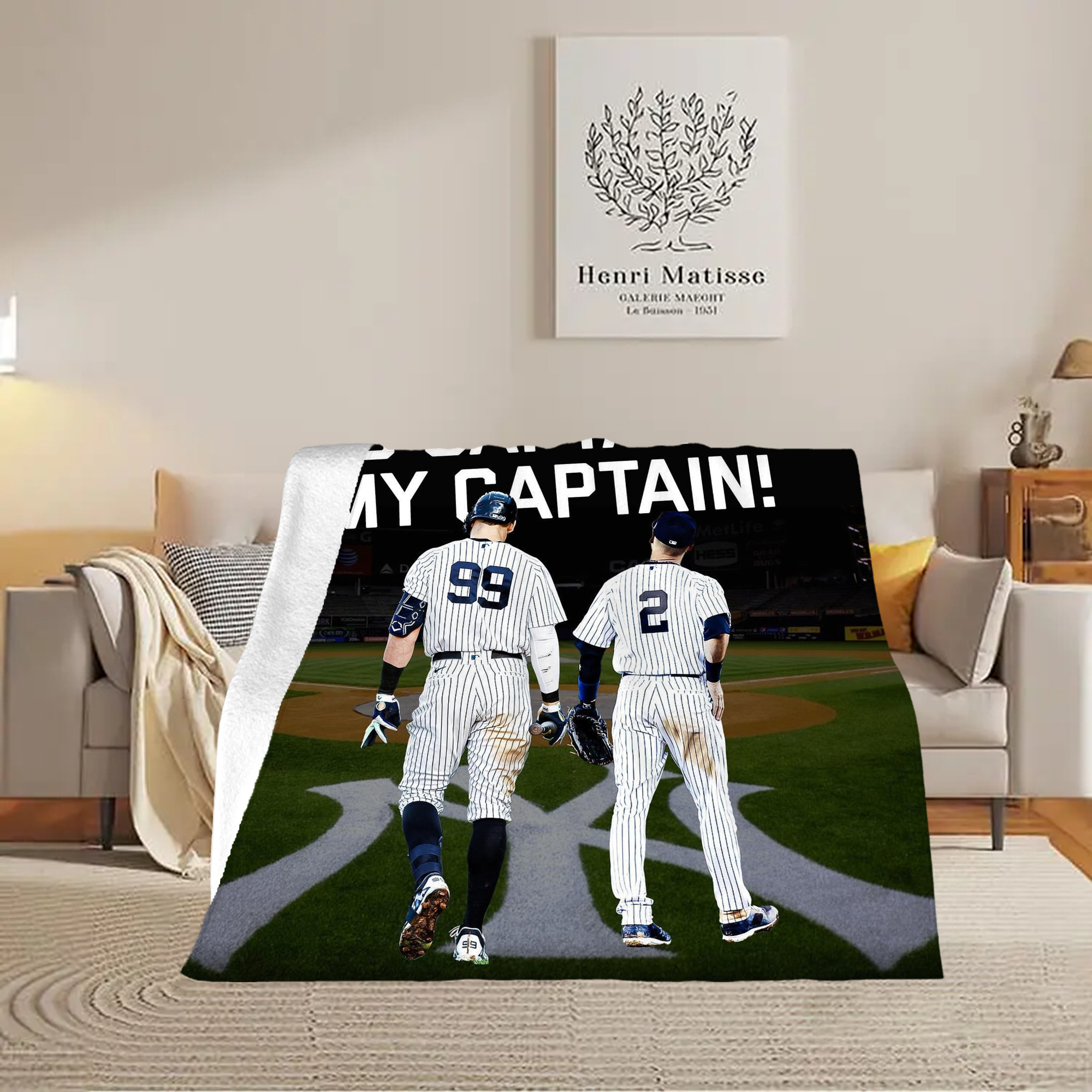 Aaron Judge Yankees Captain Soft Fleece Throw Blanket 50 X 60 Inch – Super Soft, Lightweight, And Durable – Perfect For Sofa, Bed, Camping, And More – Ideal Gift For Family And Friends