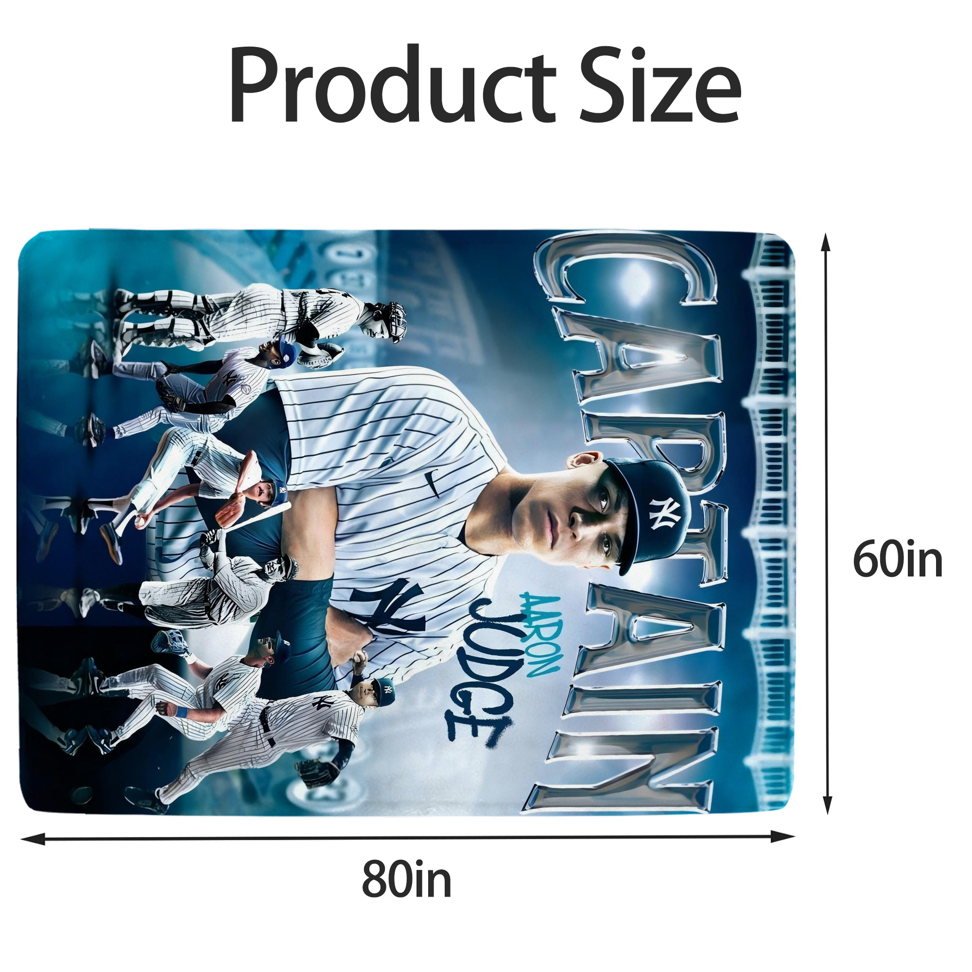 Aaron Judge Yankees Captain Soft Fleece Throw Blanket 60 X 80 Inch – Super Soft, Lightweight, And Durable – Perfect For Sofa, Bed, Camping, And More – Ideal Gift For Family And Friends