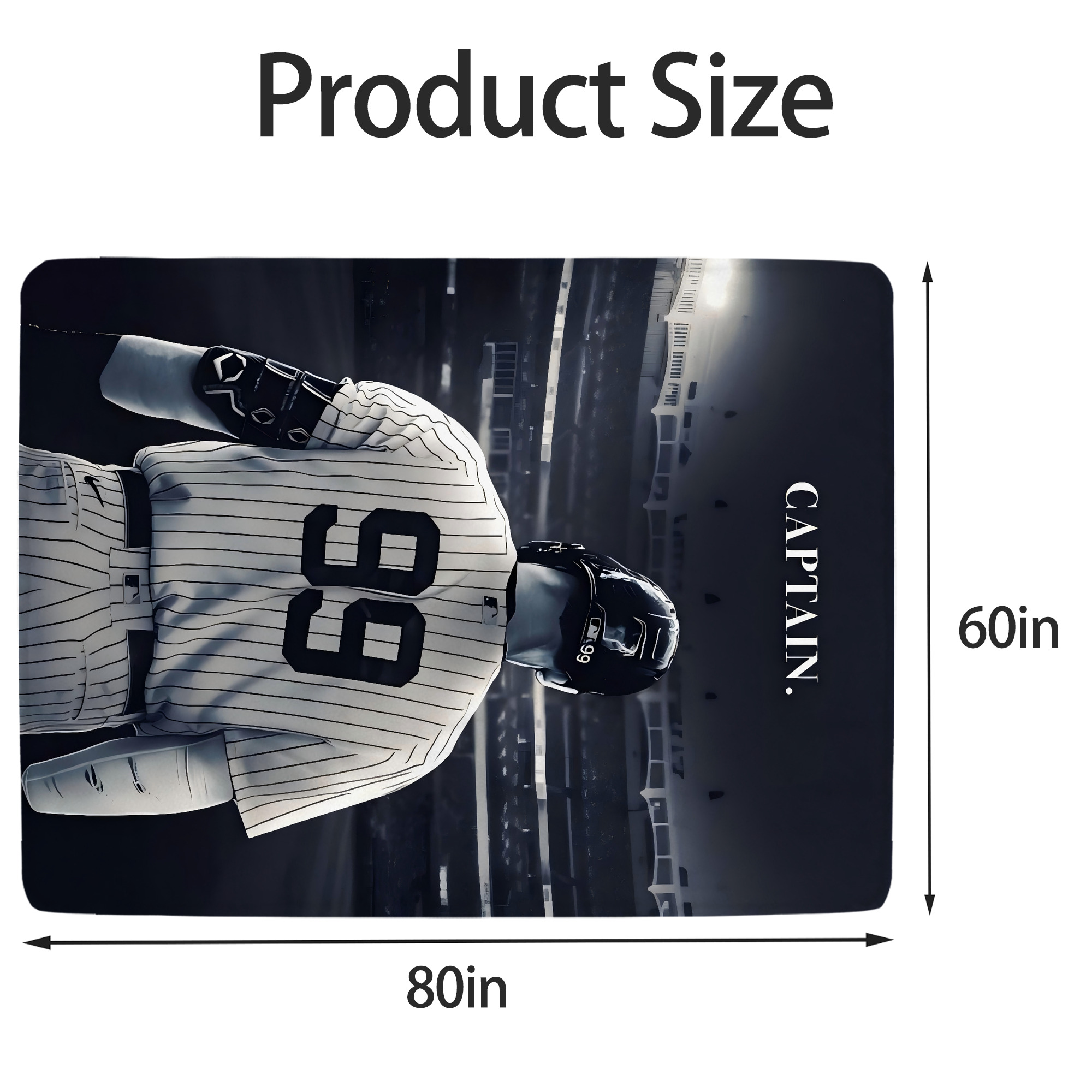 Aaron Judge Yankees Captain Soft Fleece Throw Blanket 60 X 80 Inch – Super Soft, Lightweight, And Durable – Perfect For Sofa, Bed, Camping, And More – Ideal Gift For Family And Friends