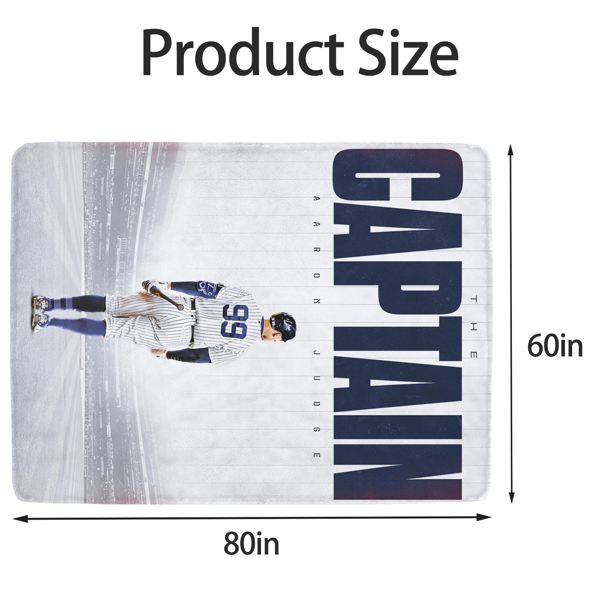 Aaron Judge Yankees Captain Soft Fleece Throw Blanket 60 X 80 Inch – Super Soft, Lightweight, And Durable – Perfect For Sofa, Bed, Camping, And More – Ideal Gift For Family And Friends