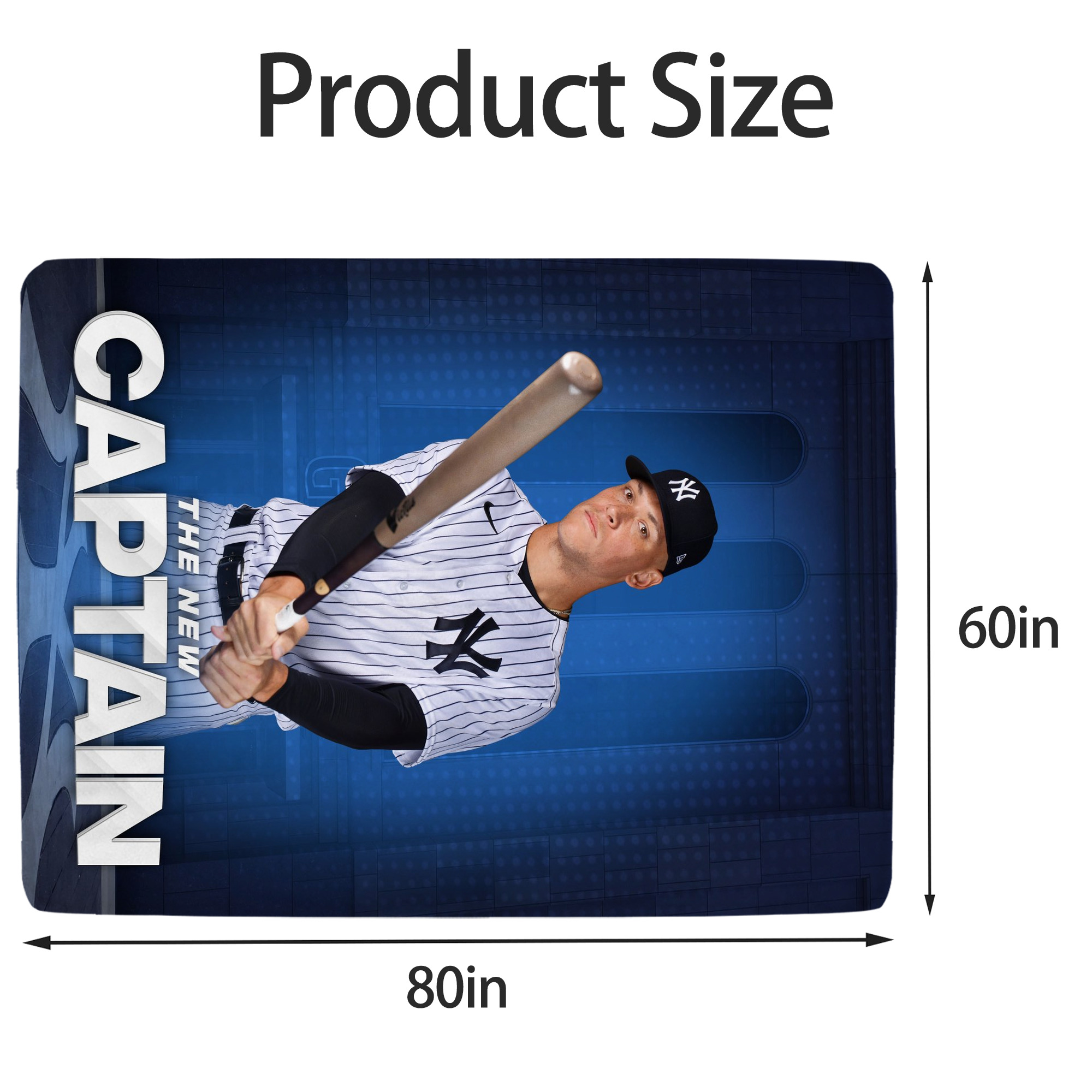 Aaron Judge Yankees Captain Soft Fleece Throw Blanket 60 X 80 Inch – Super Soft, Lightweight, And Durable – Perfect For Sofa, Bed, Camping, And More – Ideal Gift For Family And Friends
