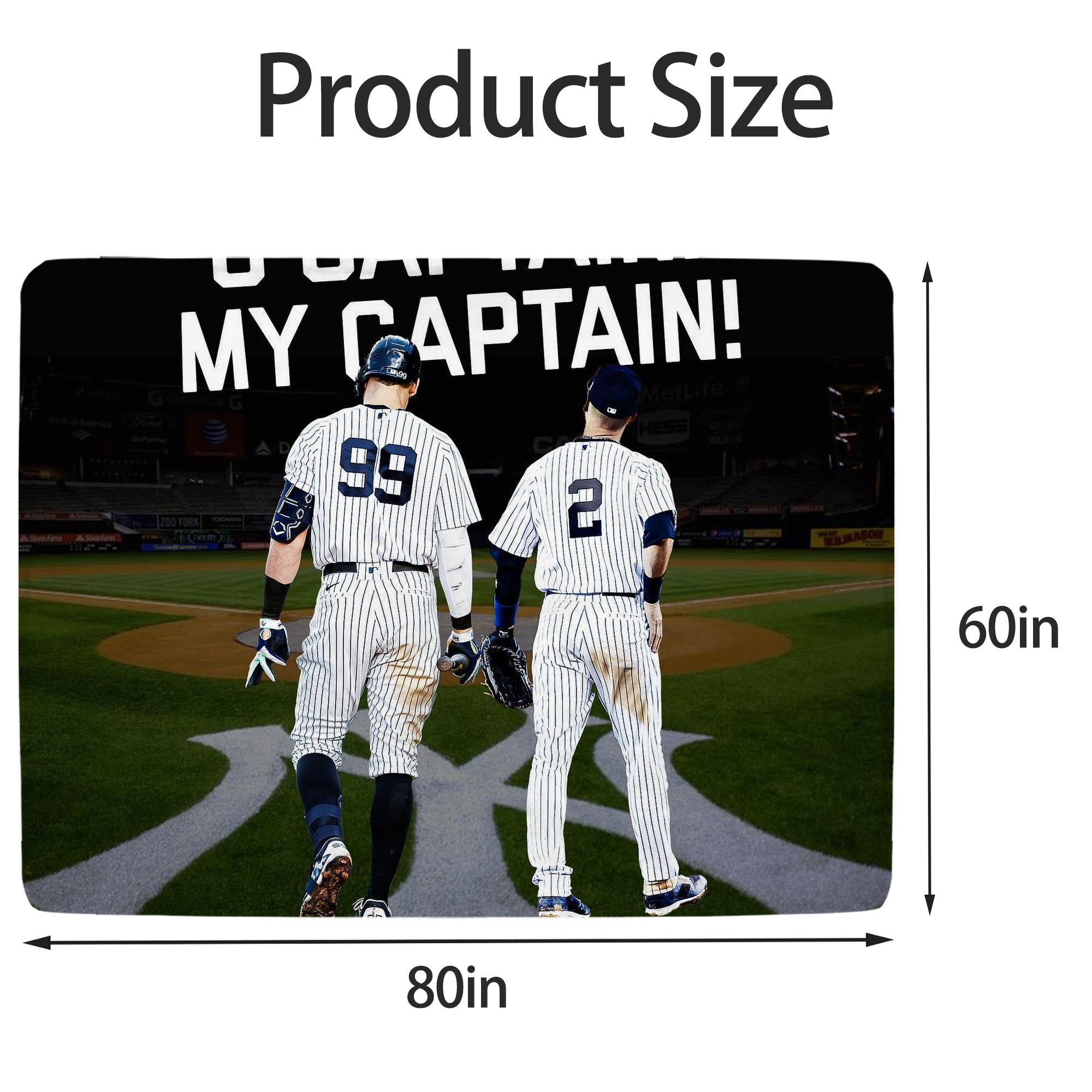 Aaron Judge Yankees Captain Soft Fleece Throw Blanket 60 X 80 Inch – Super Soft, Lightweight, And Durable – Perfect For Sofa, Bed, Camping, And More – Ideal Gift For Family And Friends