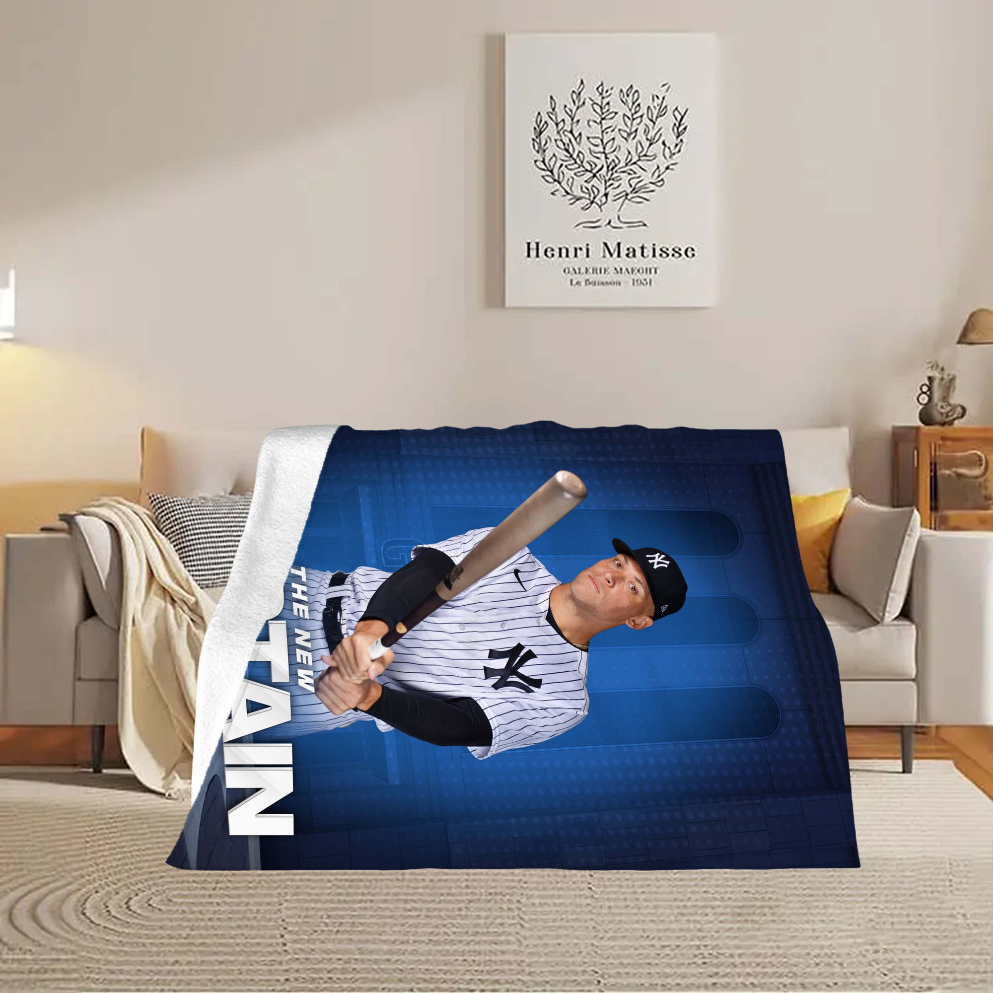 Aaron Judge Yankees Captain Soft Fleece Throw Blanket 60 X 80 Inch – Super Soft, Lightweight, And Durable – Perfect For Sofa, Bed, Camping, And More – Ideal Gift For Family And Friends
