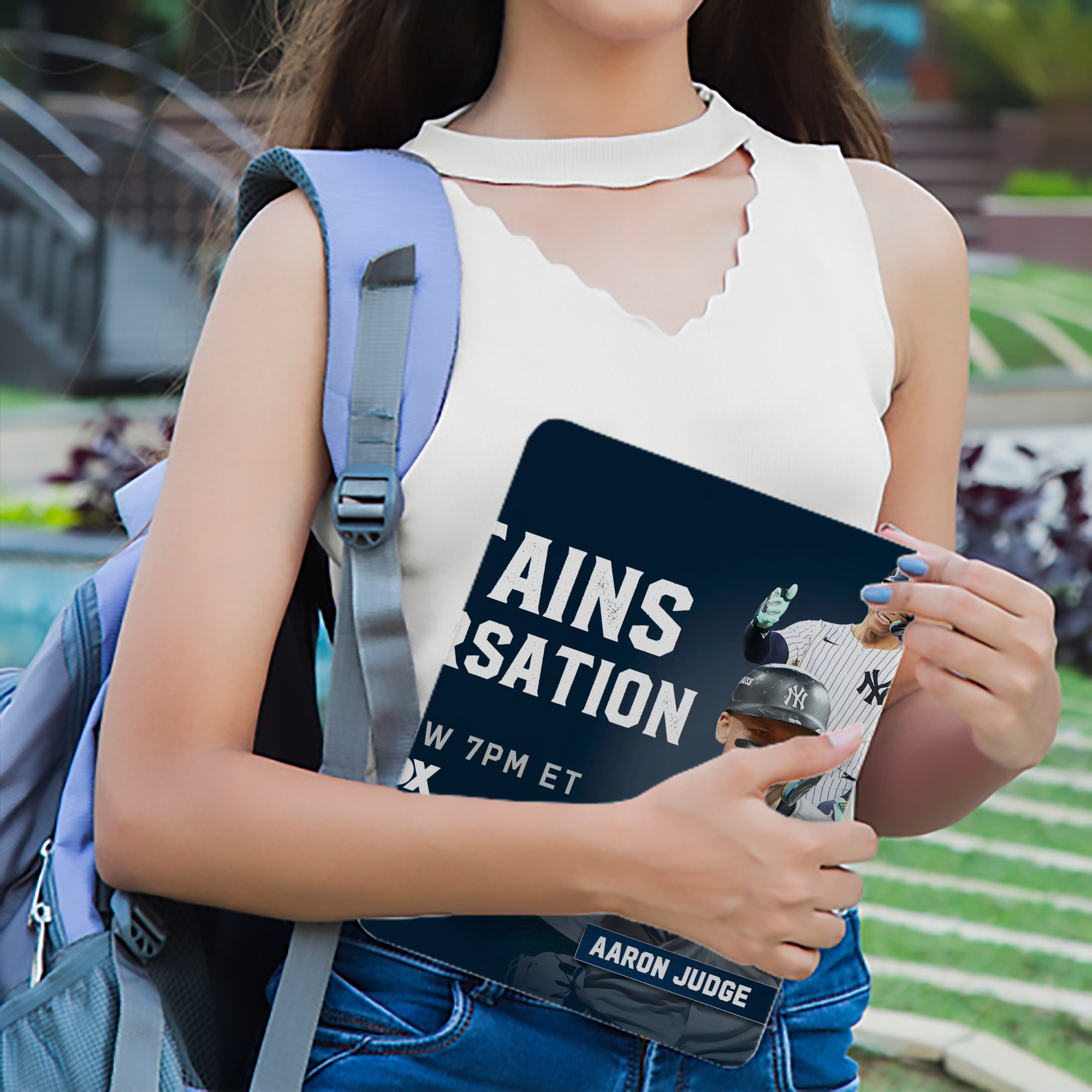 Aaron Judge Yankees Captain IPad Case Without Pencil Slot – Book-Style Cover With PU Leather & TPU – Slim, Durable, Scratch-Resistant, Full Protection & Easy Access