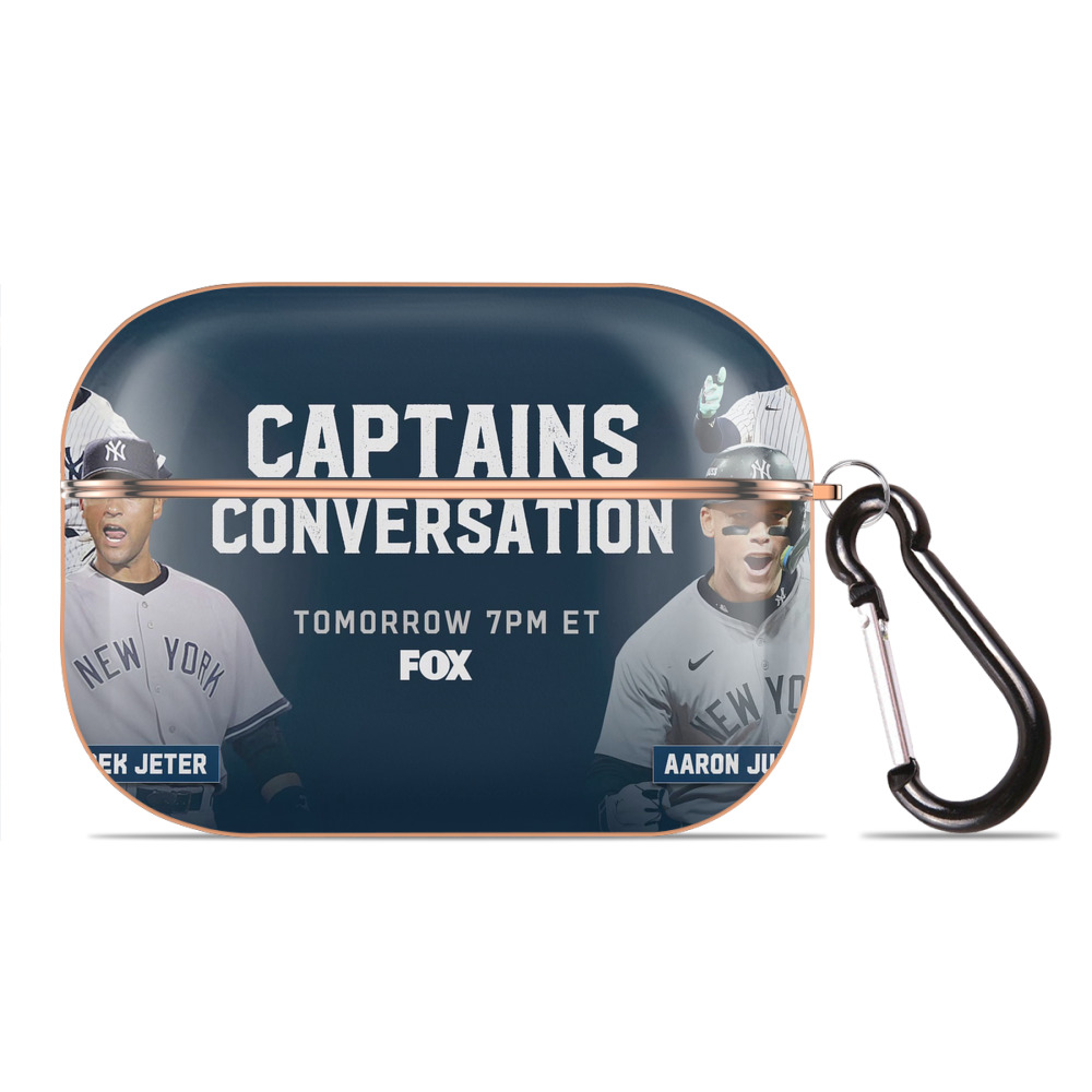 Aaron Judge Yankees Captain AirPods Pro Protective Case Rose Gold, Flexible PC Material, Precise Fit, Anti-Slip Cover, Full Protection, Fingerprint Resistant, Washable With Keychain