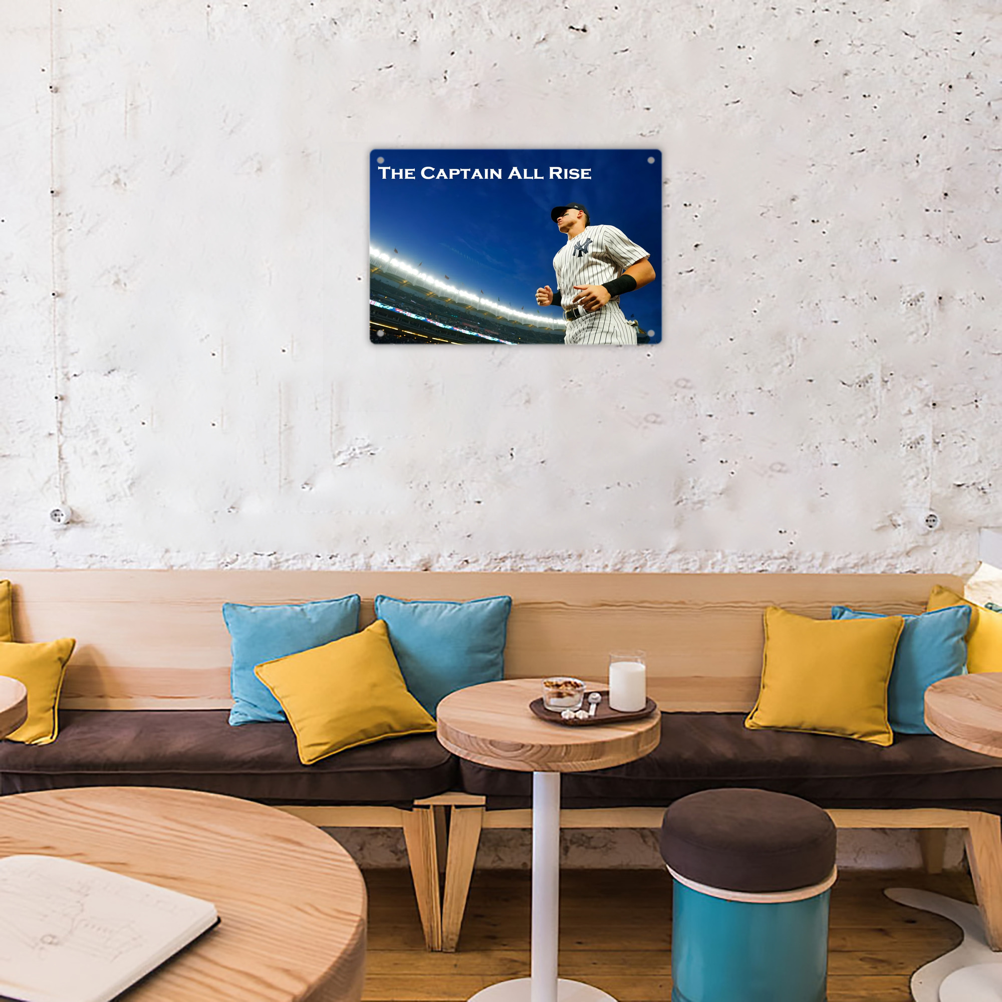 Aaron Judge Yankees Captain Decorative Aluminum Plaque – Horizontal Design – Durable, Stylish, Easy To Install – Ideal For Home, Office, Bar, And More