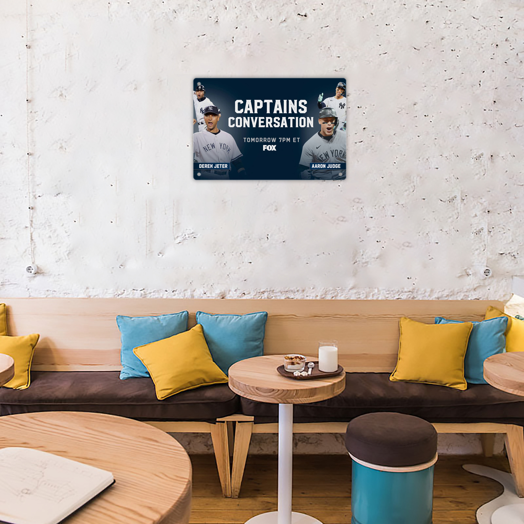 Aaron Judge Yankees Captain Decorative Aluminum Plaque – Horizontal Design – Durable, Stylish, Easy To Install – Ideal For Home, Office, Bar, And More