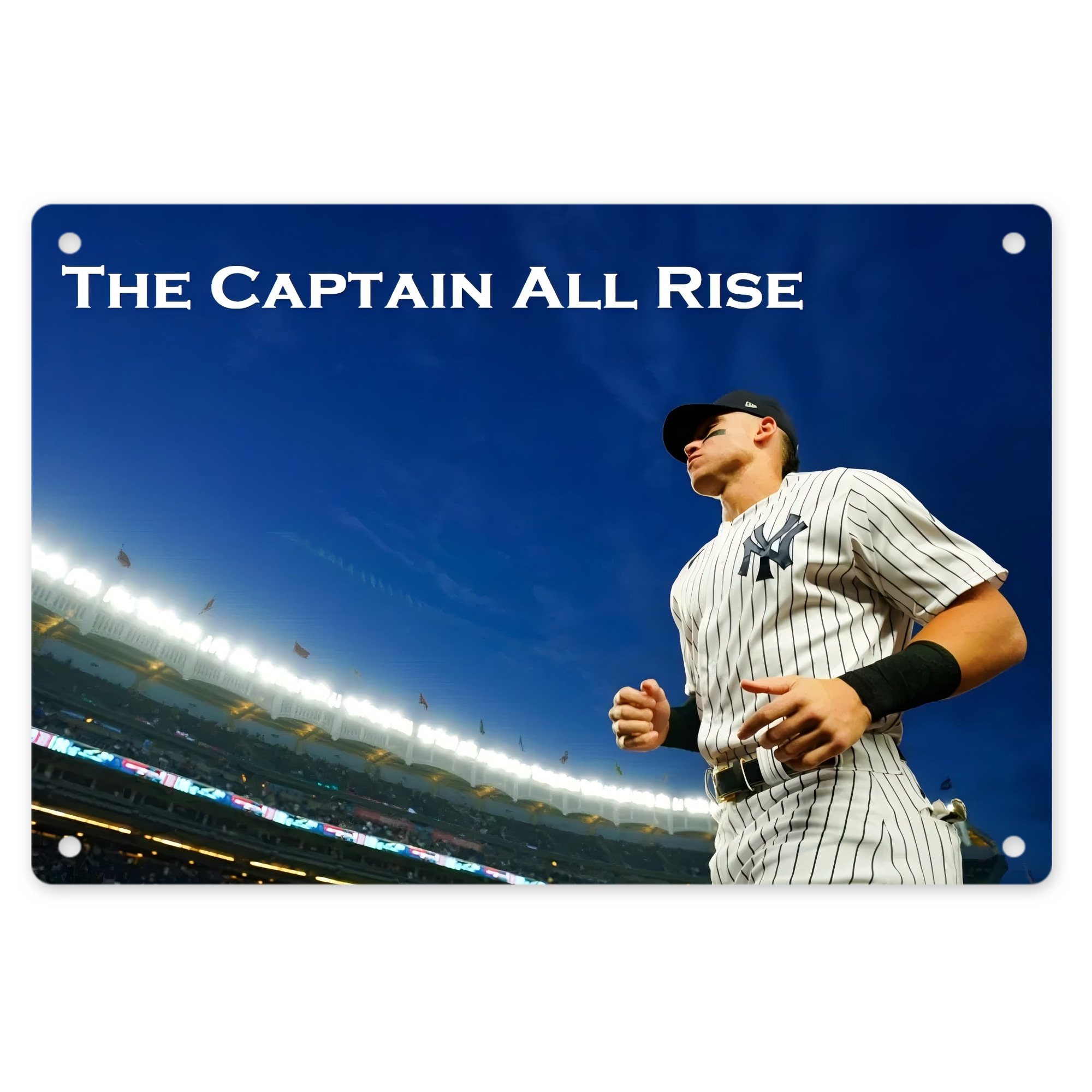 Aaron Judge Yankees Captain Decorative Aluminum Plaque – Horizontal Design – Durable, Stylish, Easy To Install – Ideal For Home, Office, Bar, And More