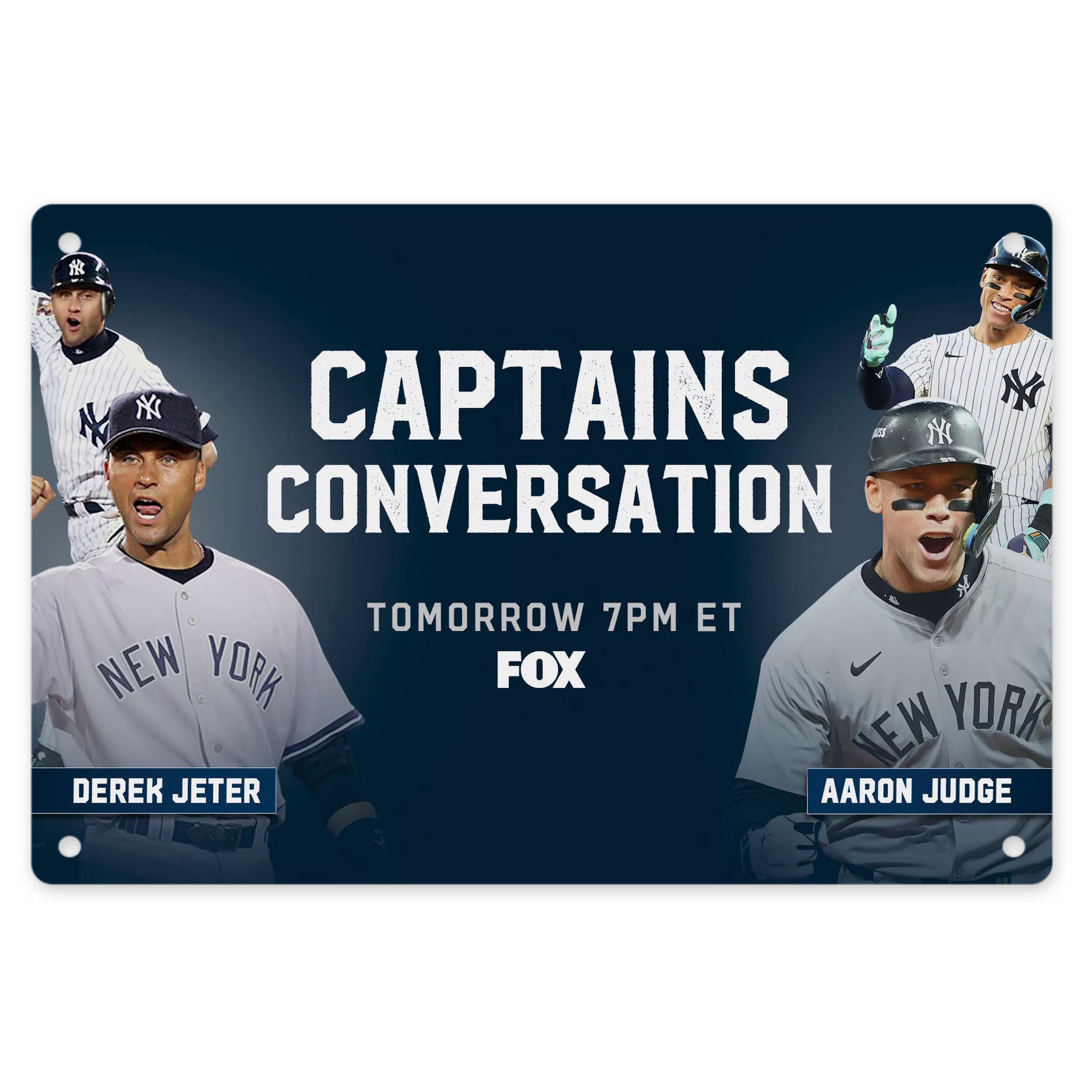 Aaron Judge Yankees Captain Decorative Aluminum Plaque – Horizontal Design – Durable, Stylish, Easy To Install – Ideal For Home, Office, Bar, And More