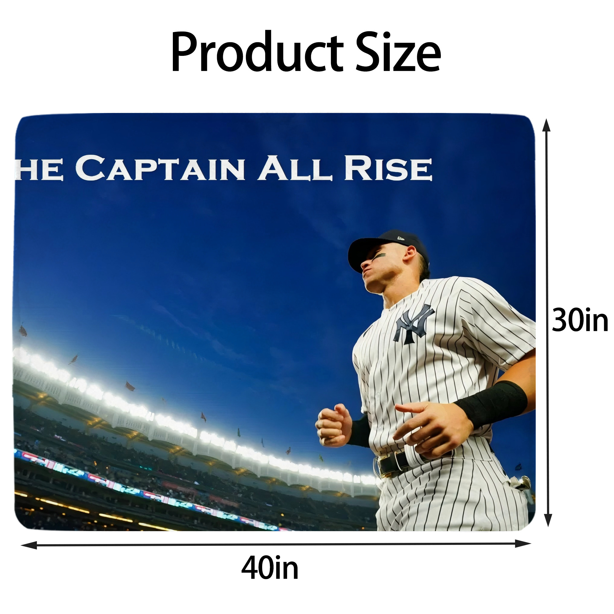 Aaron Judge Yankees Captain Soft Plush Fleece Blanket 30x40 Inch - 300GSM Flannel, Ultra Soft & Warm, Lightweight & Durable, Perfect For Kids, Adults, Couch, Bed, Camping, Travel, Gift For Family & Friends