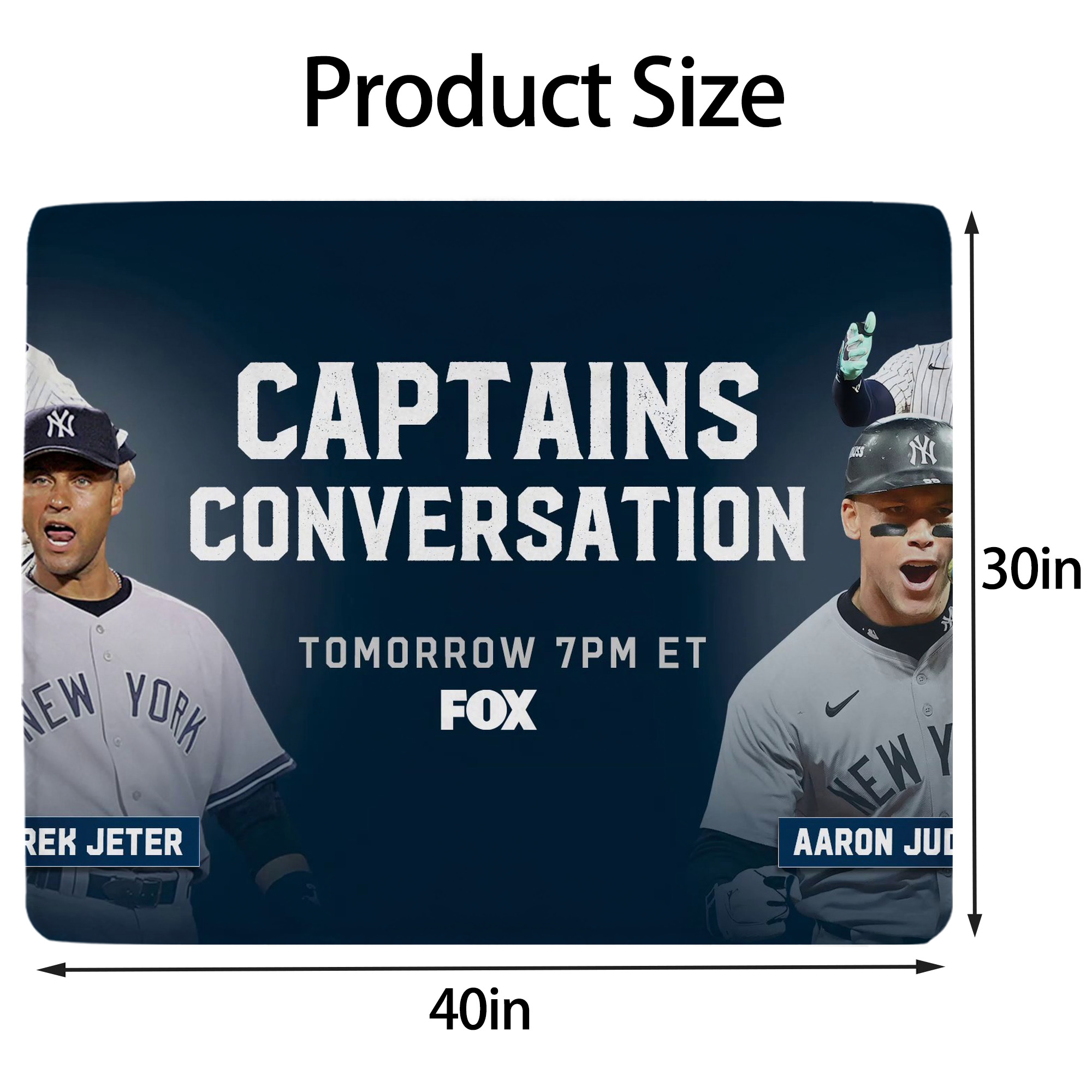 Aaron Judge Yankees Captain Soft Plush Fleece Blanket 30x40 Inch - 300GSM Flannel, Ultra Soft & Warm, Lightweight & Durable, Perfect For Kids, Adults, Couch, Bed, Camping, Travel, Gift For Family & Friends
