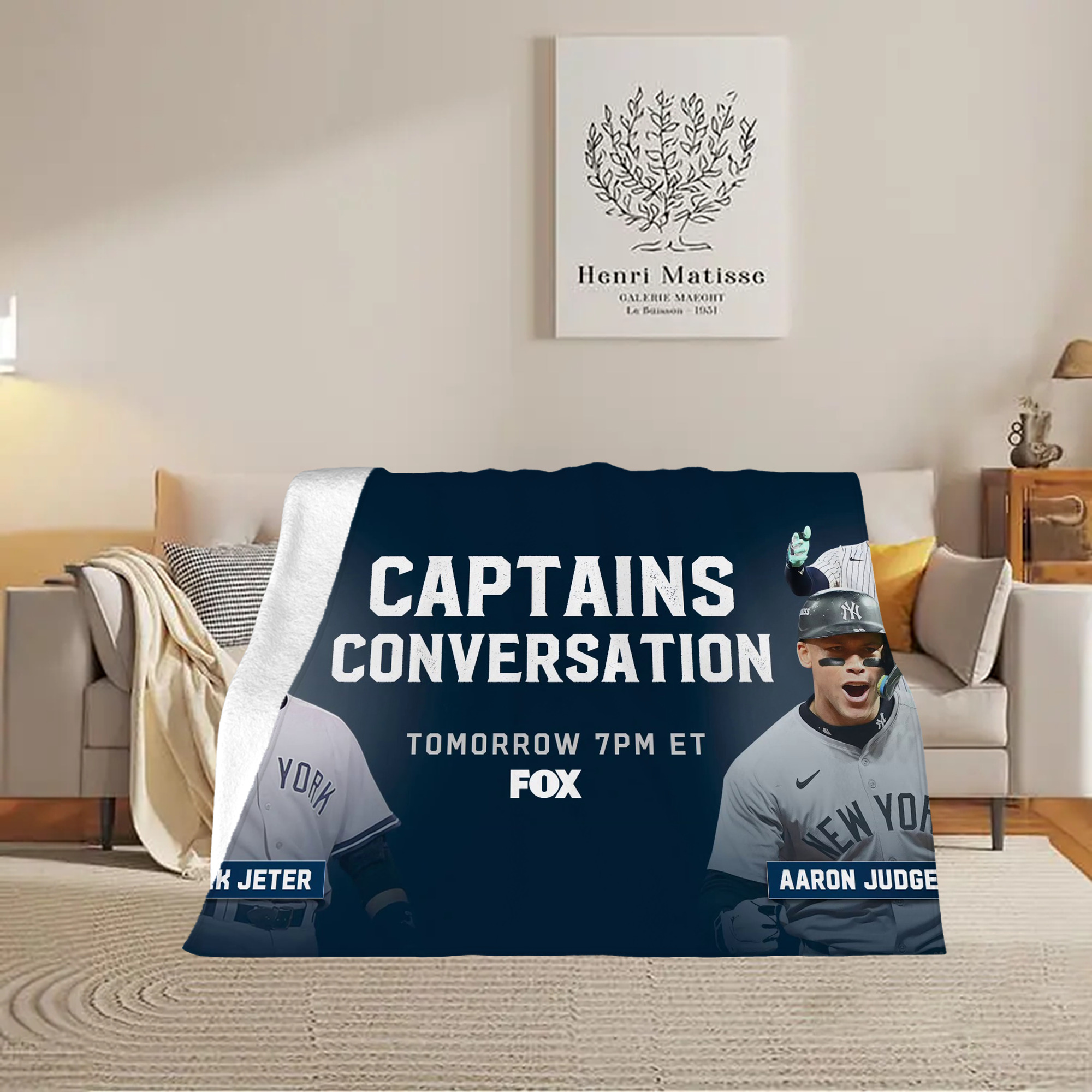 Aaron Judge Yankees Captain Soft Plush Fleece Blanket 30x40 Inch - 300GSM Flannel, Ultra Soft & Warm, Lightweight & Durable, Perfect For Kids, Adults, Couch, Bed, Camping, Travel, Gift For Family & Friends