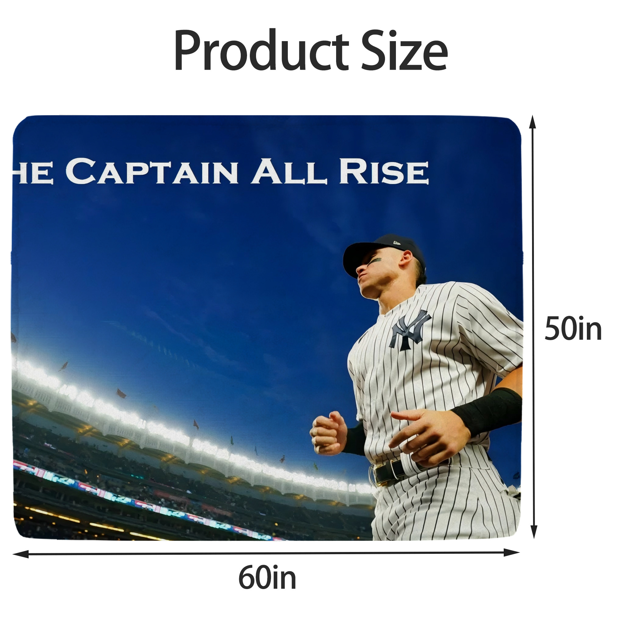 Aaron Judge Yankees Captain Soft Fleece Throw Blanket 50 X 60 Inch – Super Soft, Lightweight, And Durable – Perfect For Sofa, Bed, Camping, And More – Ideal Gift For Family And Friends
