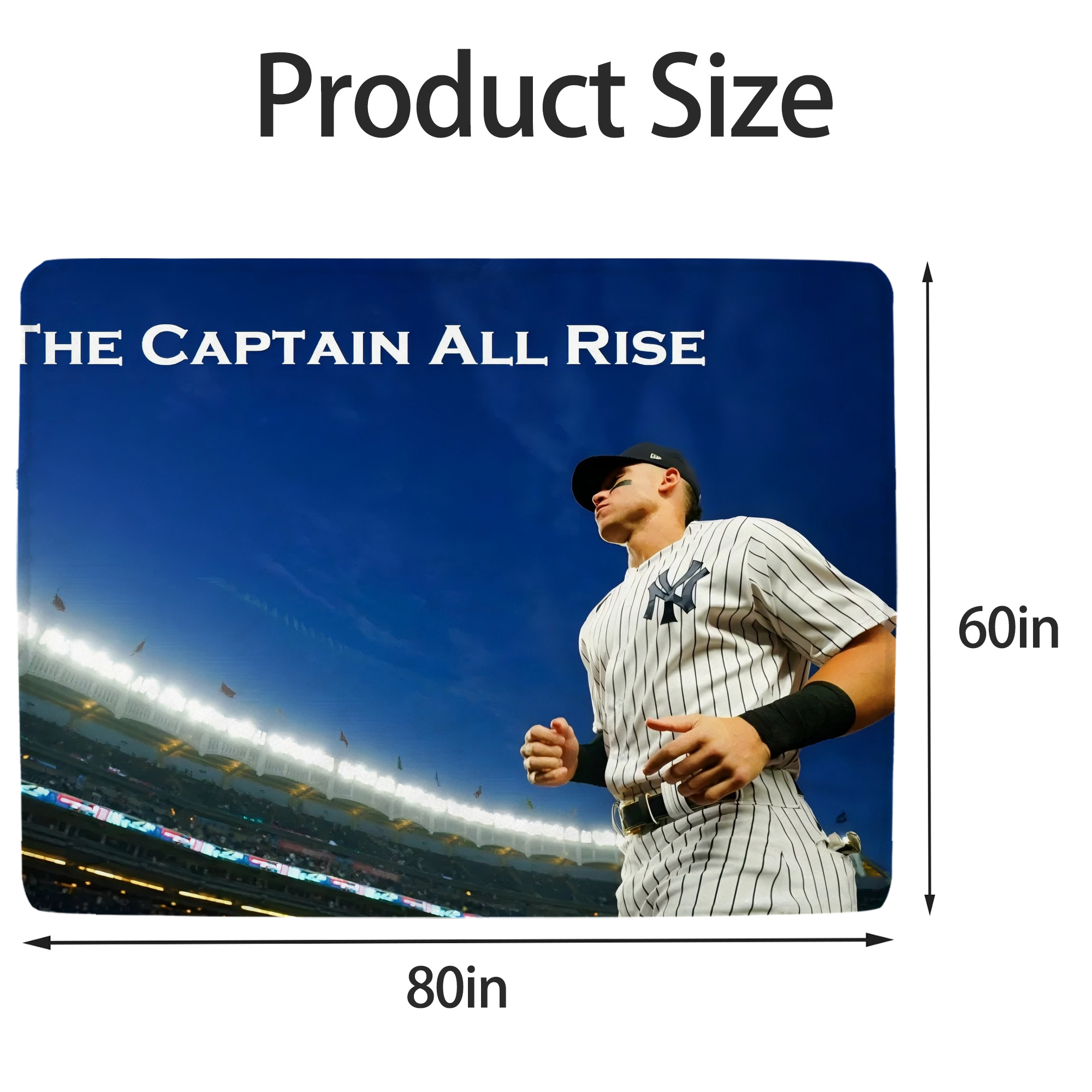 Aaron Judge Yankees Captain Soft Fleece Throw Blanket 60 X 80 Inch – Super Soft, Lightweight, And Durable – Perfect For Sofa, Bed, Camping, And More – Ideal Gift For Family And Friends
