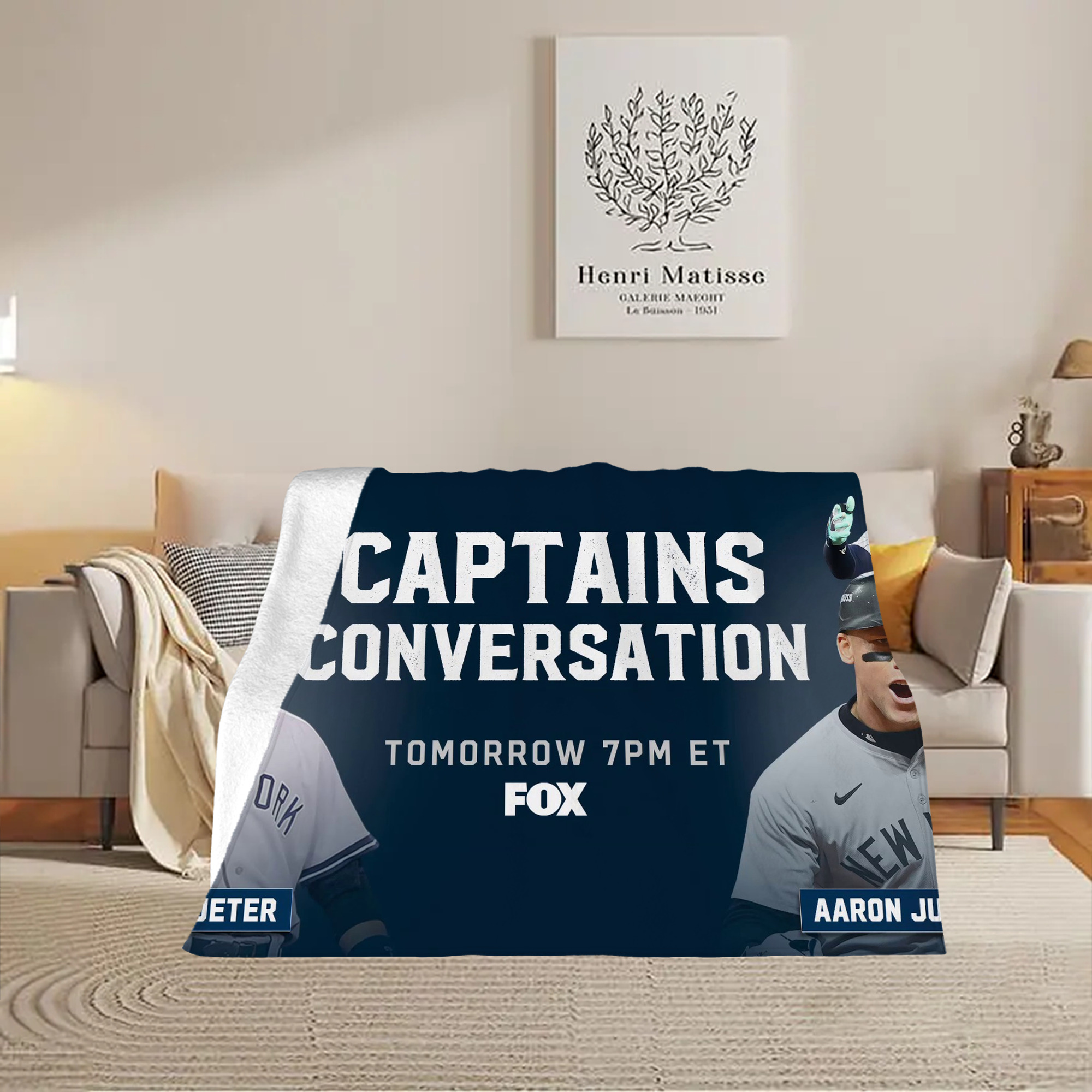 Aaron Judge Yankees Captain Soft Fleece Throw Blanket 60 X 80 Inch – Super Soft, Lightweight, And Durable – Perfect For Sofa, Bed, Camping, And More – Ideal Gift For Family And Friends