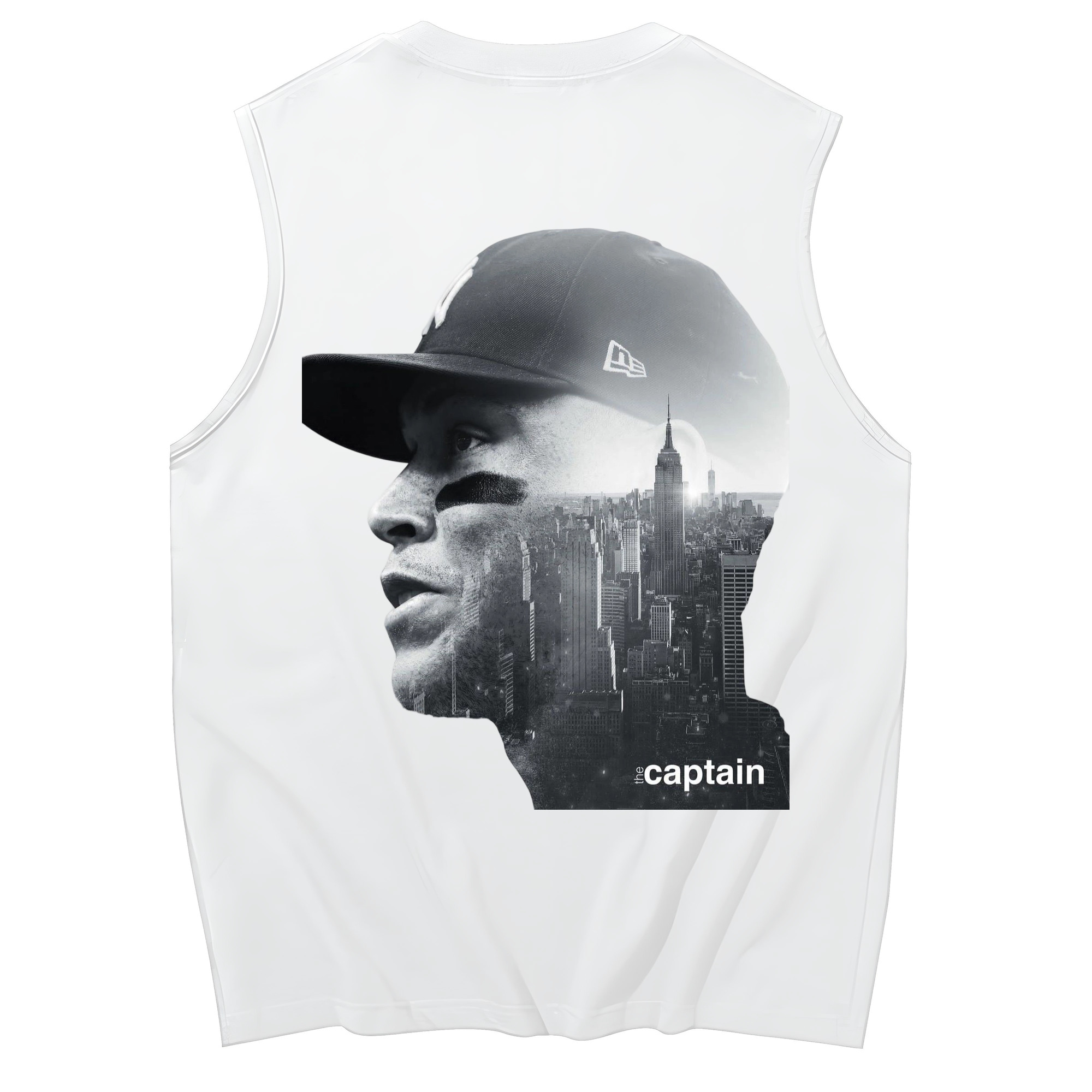 Aaron Judge Yankees Captain 230g Pure Cotton Tank Top With Back Heat Transfer Print – Soft, Lightweight, Fitted Design – Stylish & Comfortable Casual Wear For Sports & Everyday Use