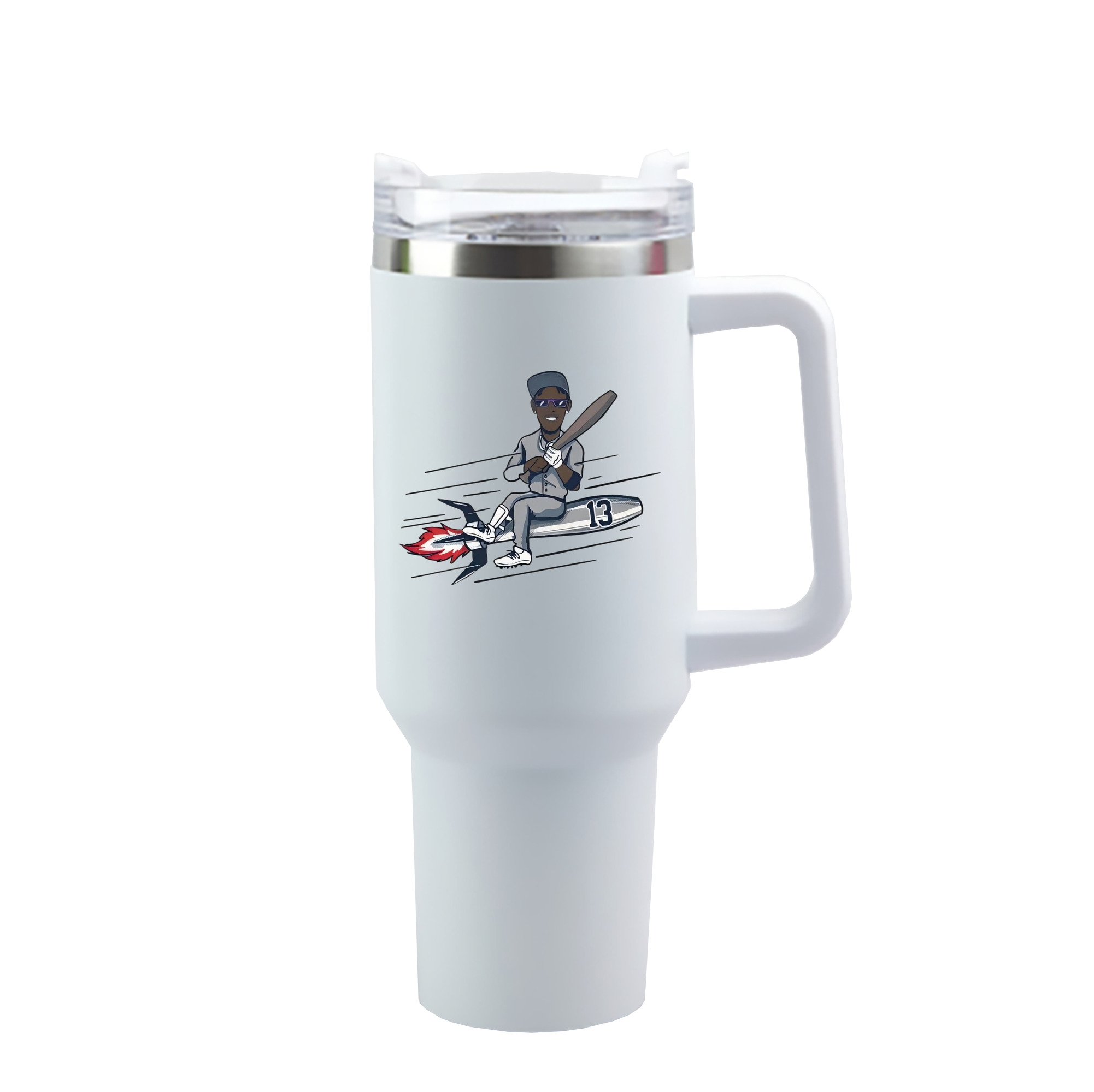 Jazz Chisholm Jr. 30 40oz Handle Car Cup With Crystal Sticker Design – Durable Stainless Steel Travel Mug With Reusable Straw – Double Wall Insulated