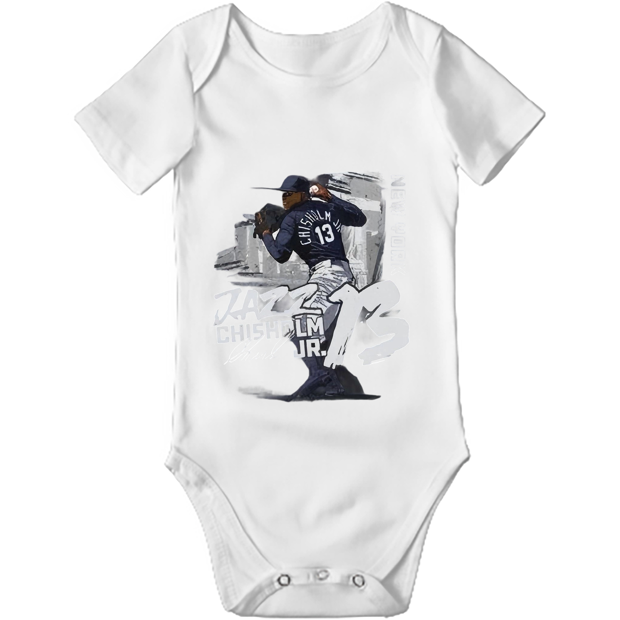 Jazz Chisholm Jr. 20 Baby Short Sleeve Romper – 100% Cotton Soft & Breathable Digital Print Onesie With Easy Snap Closure And Envelope Shoulder – Comfortable For Daily Wear & Travel