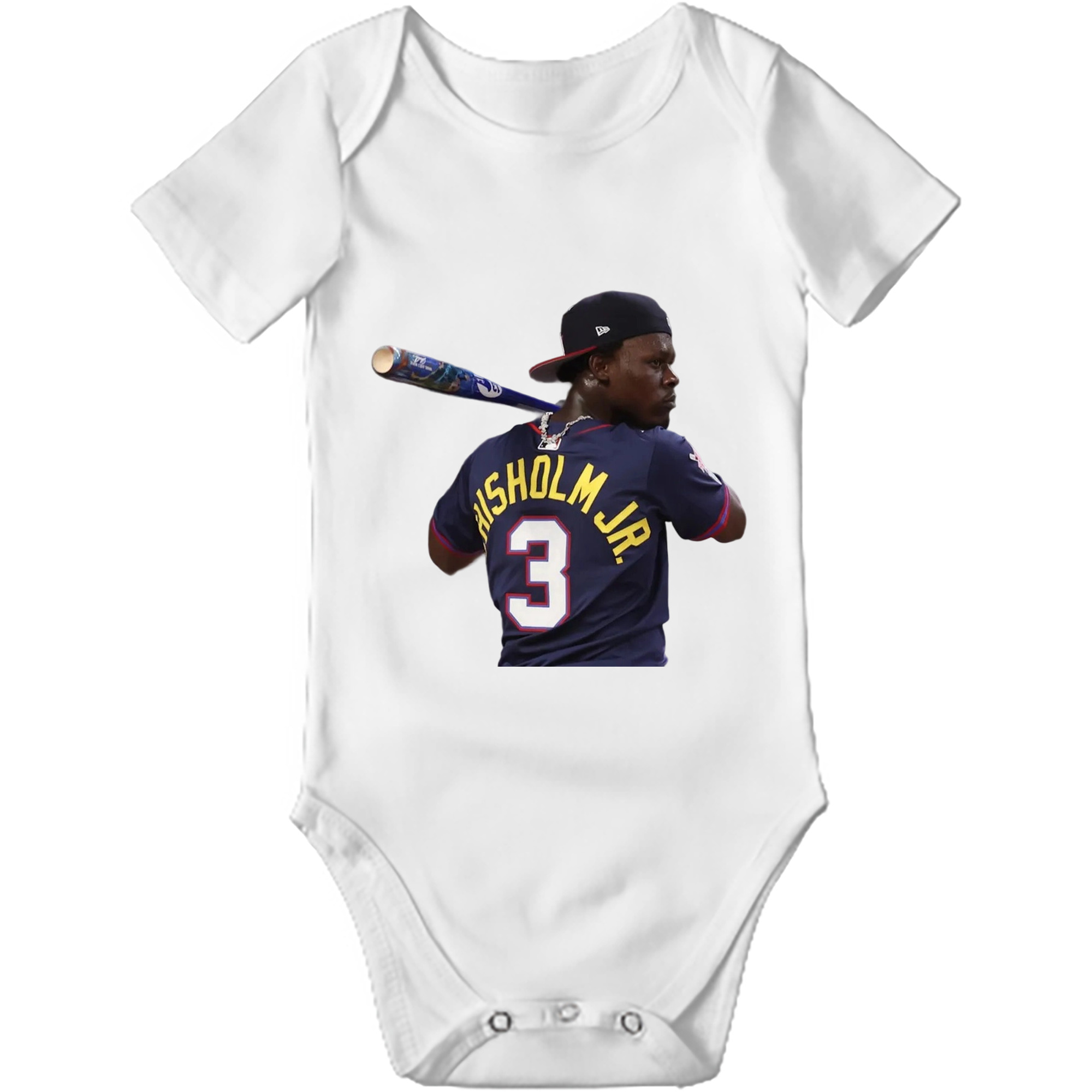 Jazz Chisholm Jr. 27 Baby Short Sleeve Romper – 100% Cotton Soft & Breathable Digital Print Onesie With Easy Snap Closure And Envelope Shoulder – Comfortable For Daily Wear & Travel