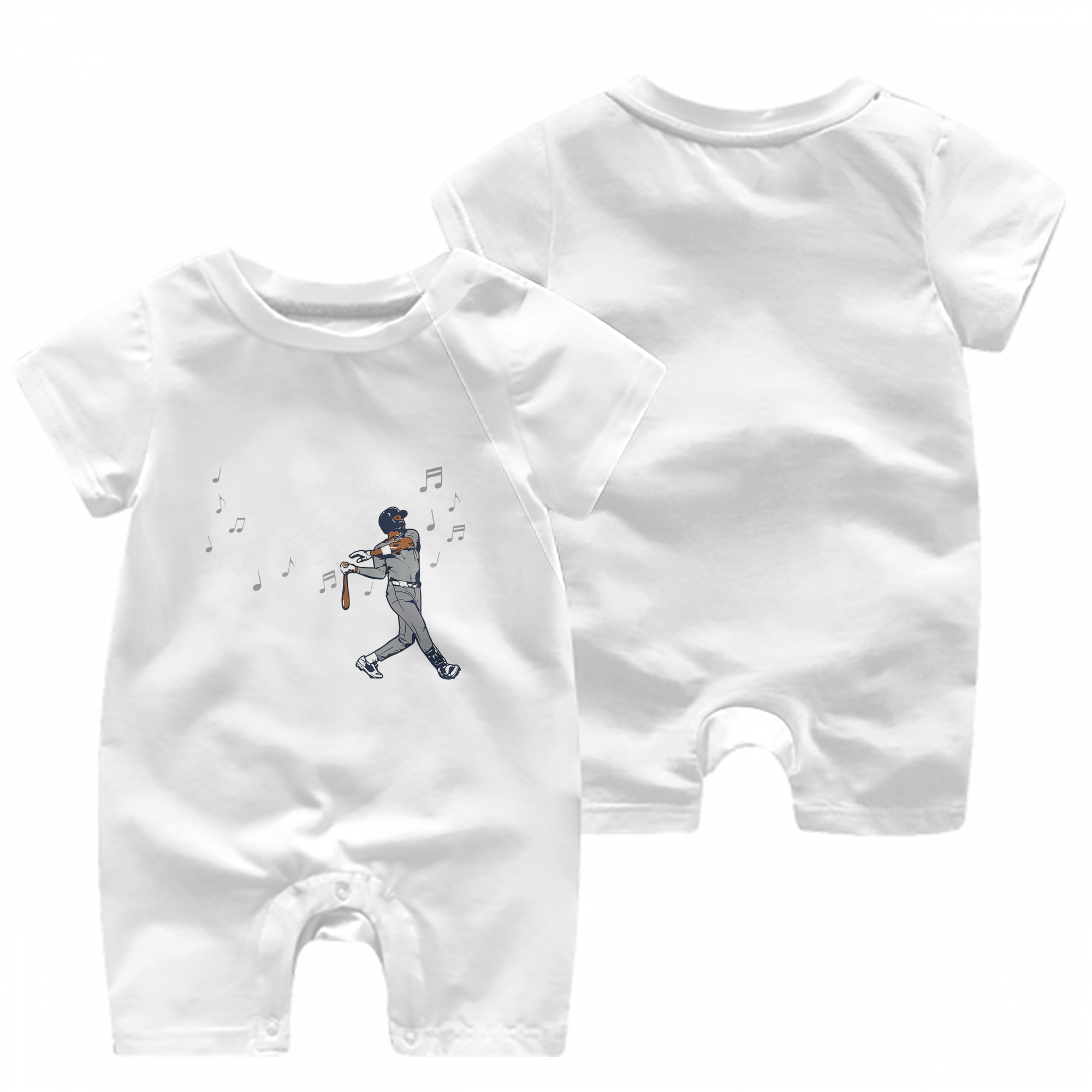 Jazz Chisholm Jr. 24 Baby Short Sleeve Onesie – 100% Cotton Soft & Breathable Digital Print Romper – Double-Sided Print, Snap Closure For Easy Diaper Changes – Comfortable For Boys & Girls