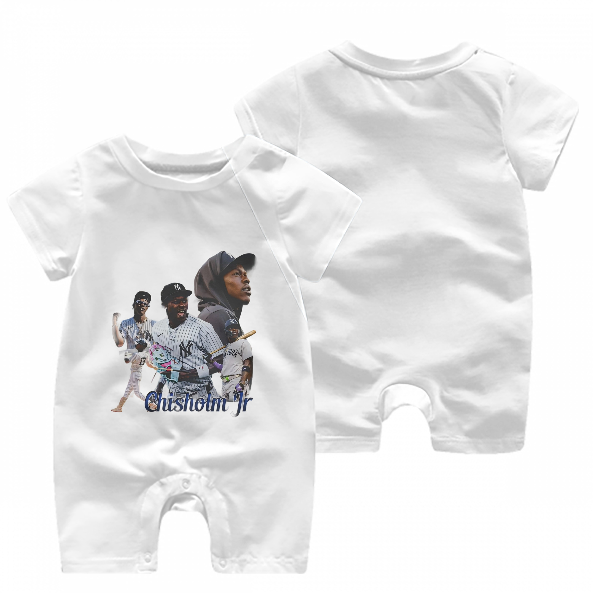 Jazz Chisholm Jr. 25 Baby Short Sleeve Onesie – 100% Cotton Soft & Breathable Digital Print Romper – Double-Sided Print, Snap Closure For Easy Diaper Changes – Comfortable For Boys & Girls