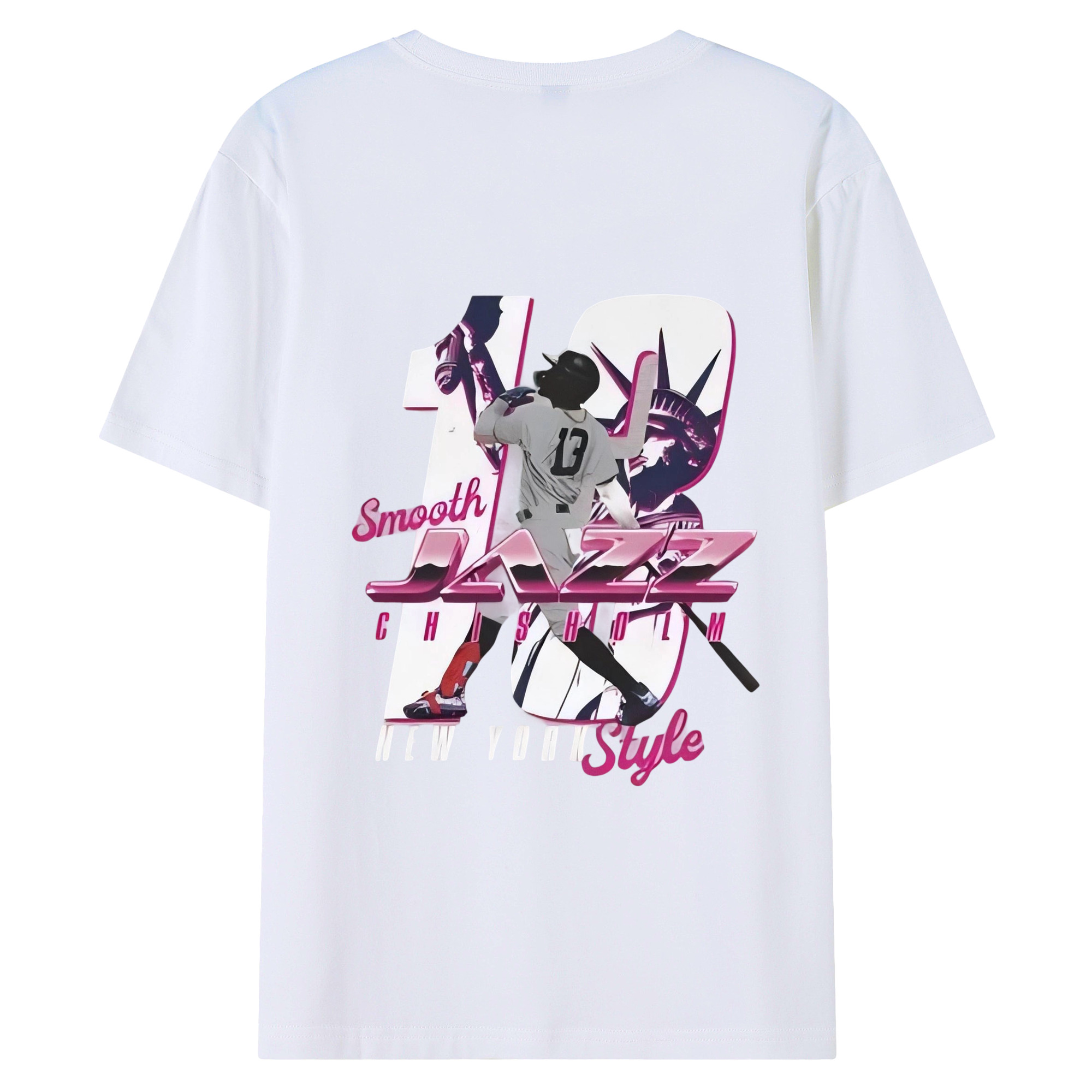 Jazz Chisholm Jr. 23 180g Combed Cotton T-Shirt With Back Heat Transfer Print – Soft, Lightweight, Fitted Design – Stylish Casual Wear For Sports & Everyday Use