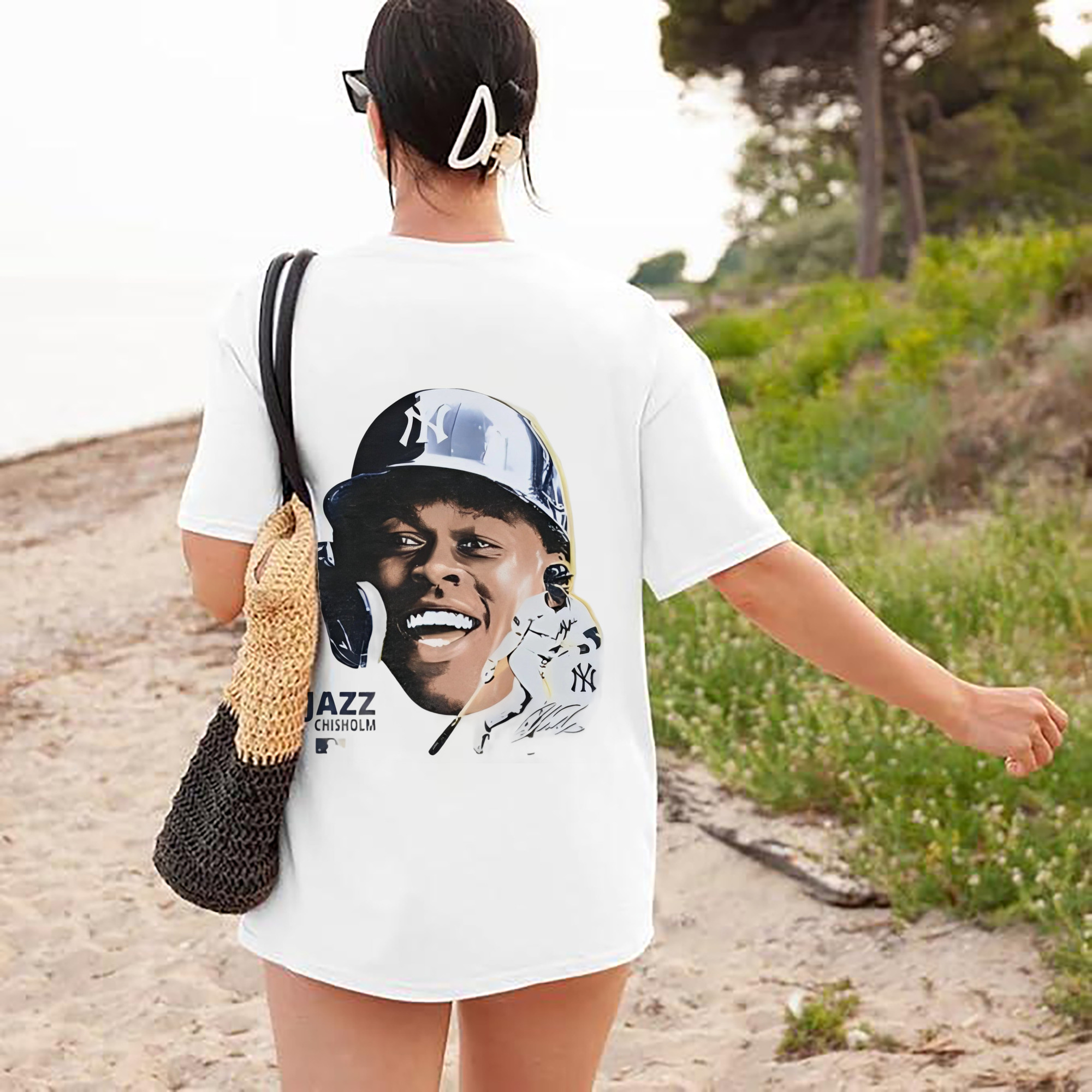 Jazz Chisholm Jr. 16 180g Combed Cotton T-Shirt With Back Heat Transfer Print – Soft, Lightweight, Fitted Design – Stylish Casual Wear For Sports & Everyday Use