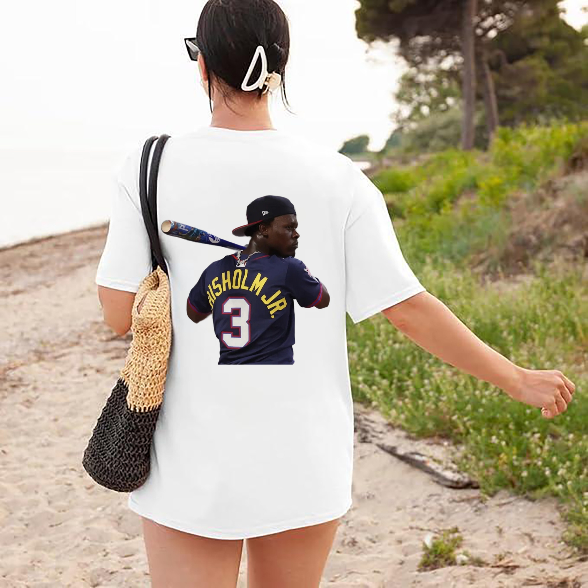 Jazz Chisholm Jr. 27 180g Combed Cotton T-Shirt With Back Heat Transfer Print – Soft, Lightweight, Fitted Design – Stylish Casual Wear For Sports & Everyday Use