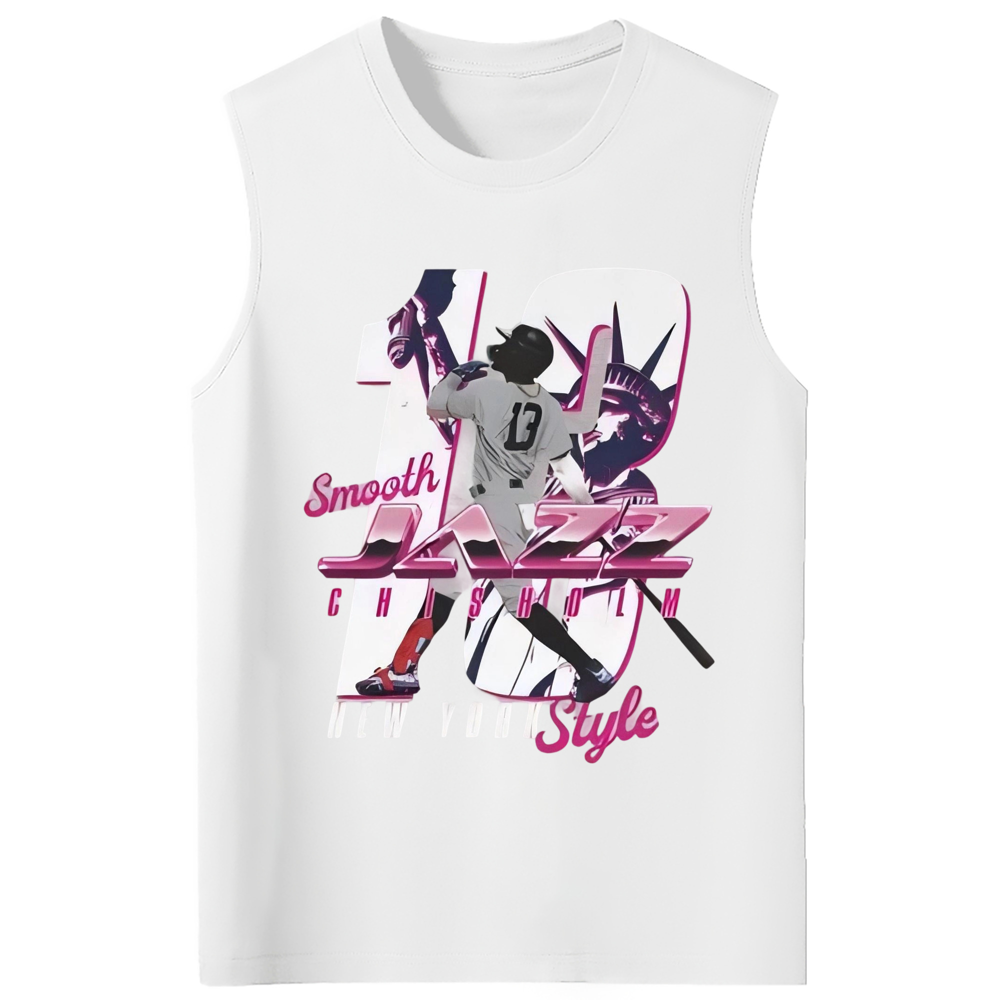 Jazz Chisholm Jr. 23 210g Combed Cotton Tank Top With Front Heat Transfer Print – Soft, Lightweight, Fitted Design – Stylish & Comfortable Casual Wear For Sports & Everyday Use