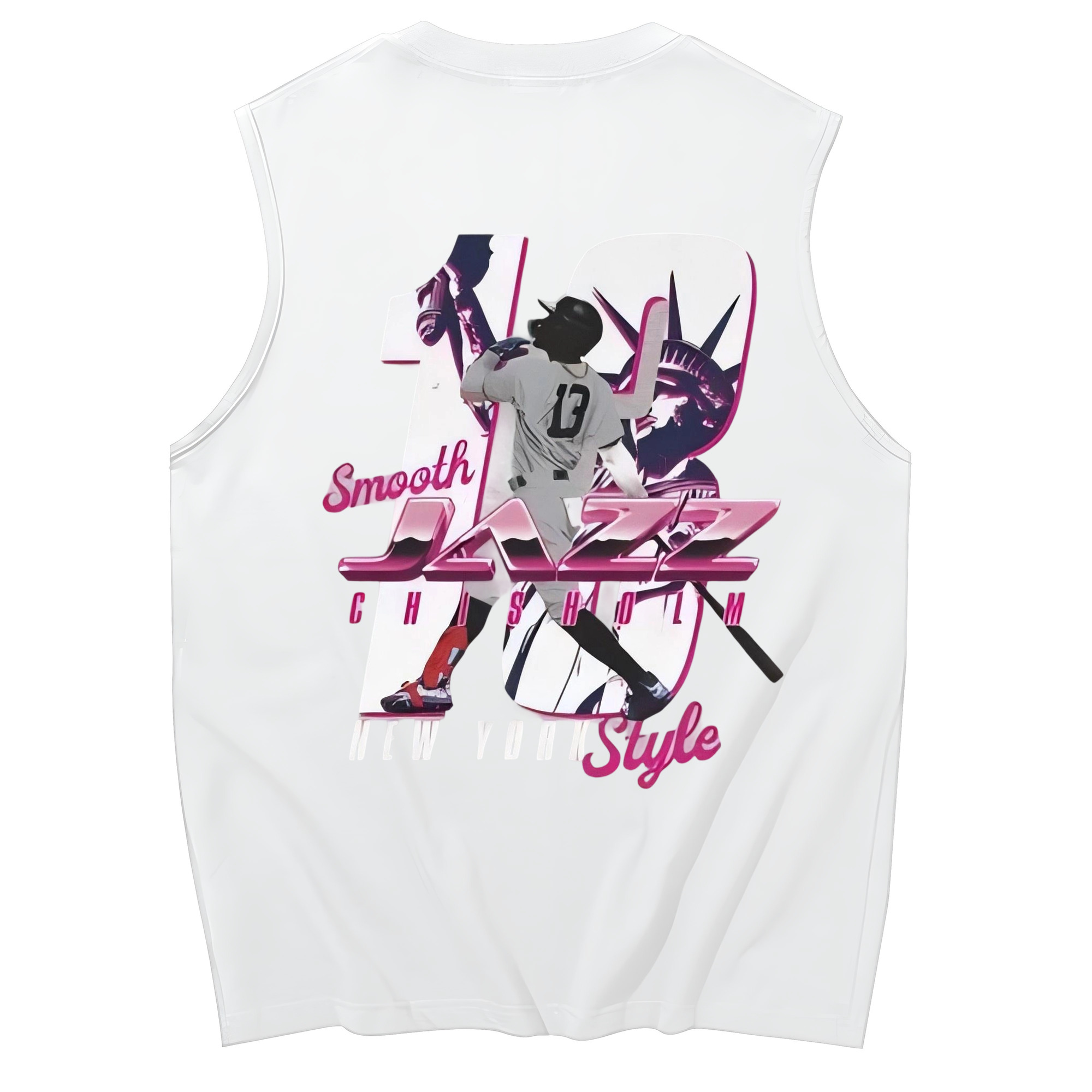 Jazz Chisholm Jr. 23 230g Pure Cotton Tank Top With Back Heat Transfer Print – Soft, Lightweight, Fitted Design – Stylish & Comfortable Casual Wear For Sports & Everyday Use