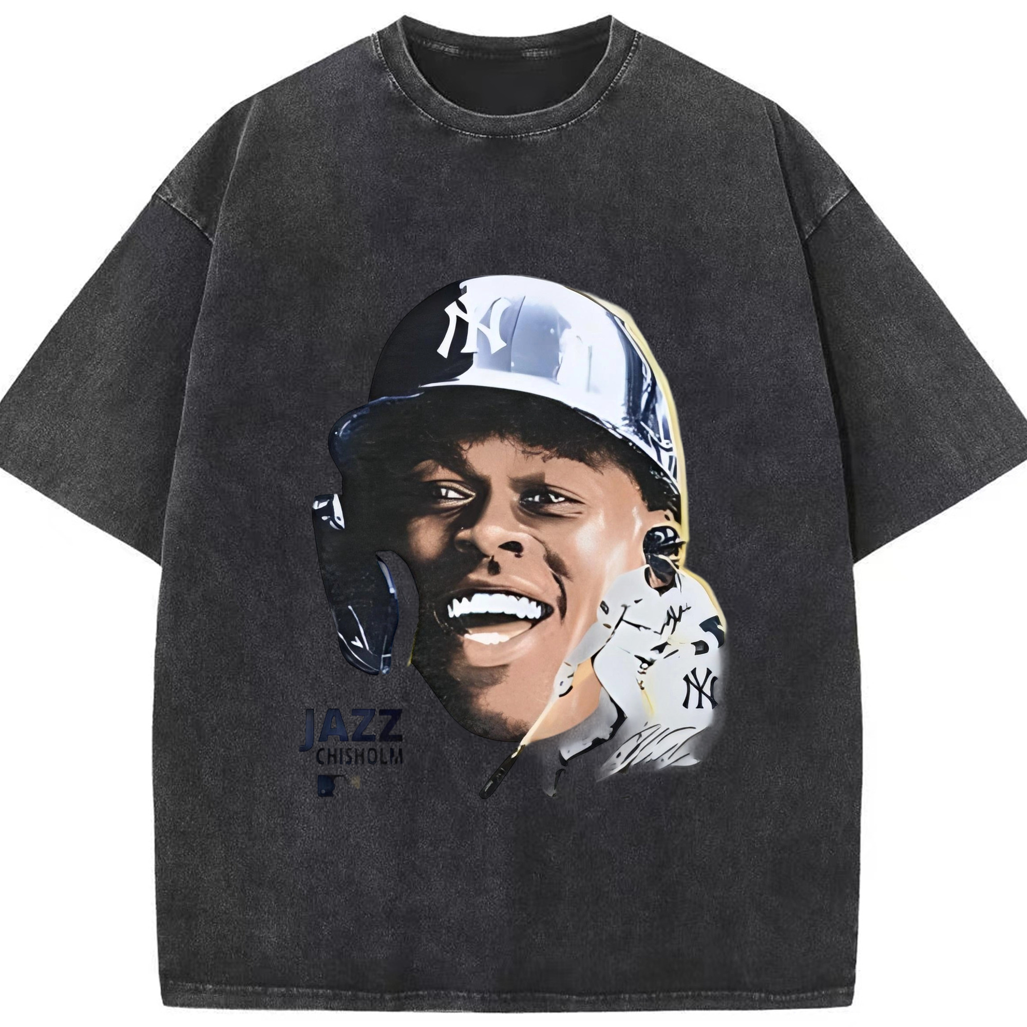 Jazz Chisholm Jr. 16 Washed Vintage Look 230g Cotton Oversized T-Shirt With Front Heat Transfer Print – Soft, Lightweight, Stylish Fit – Comfortable Casual Wear For Sports & Everyday Use