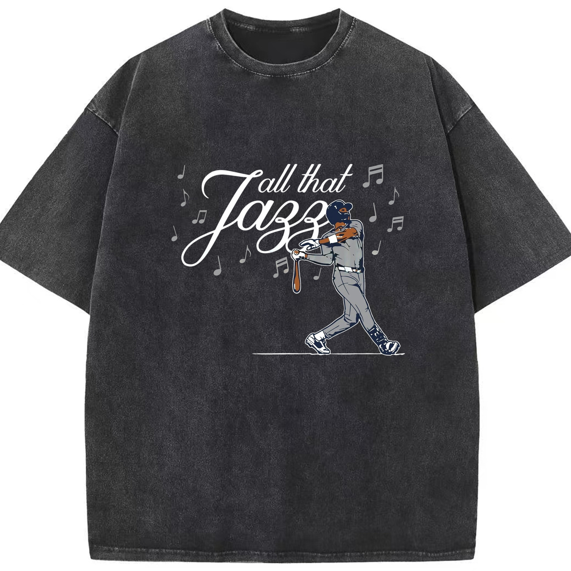 Jazz Chisholm Jr. 24 Washed Vintage Look 230g Cotton Oversized T-Shirt With Front Heat Transfer Print – Soft, Lightweight, Stylish Fit – Comfortable Casual Wear For Sports & Everyday Use