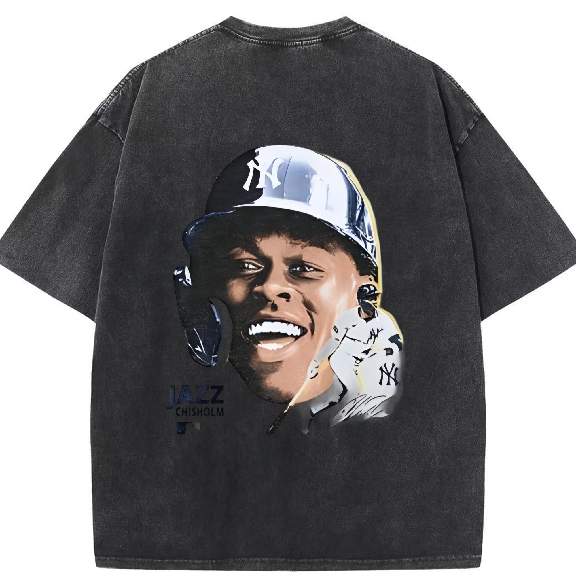 Jazz Chisholm Jr. 16 Washed Vintage 230g Cotton Oversized T-Shirt With Back Heat Transfer Print – Soft, Lightweight & Stylish – Comfortable Casual Wear For Sports & Everyday Use