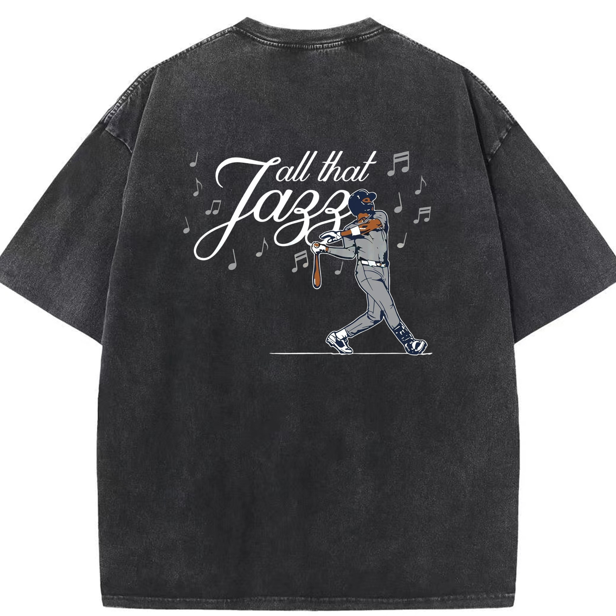 Jazz Chisholm Jr. 24 Washed Vintage 230g Cotton Oversized T-Shirt With Back Heat Transfer Print – Soft, Lightweight & Stylish – Comfortable Casual Wear For Sports & Everyday Use