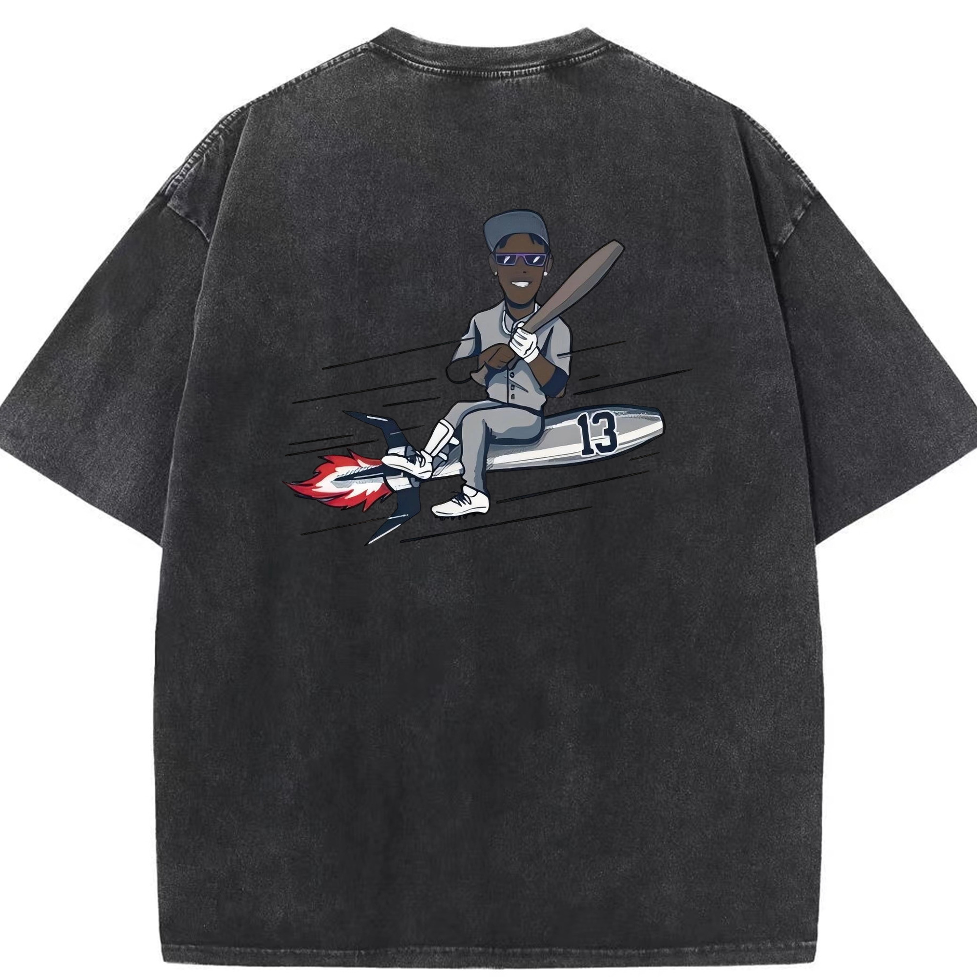 Jazz Chisholm Jr. 30 Washed Vintage 230g Cotton Oversized T-Shirt With Back Heat Transfer Print – Soft, Lightweight & Stylish – Comfortable Casual Wear For Sports & Everyday Use