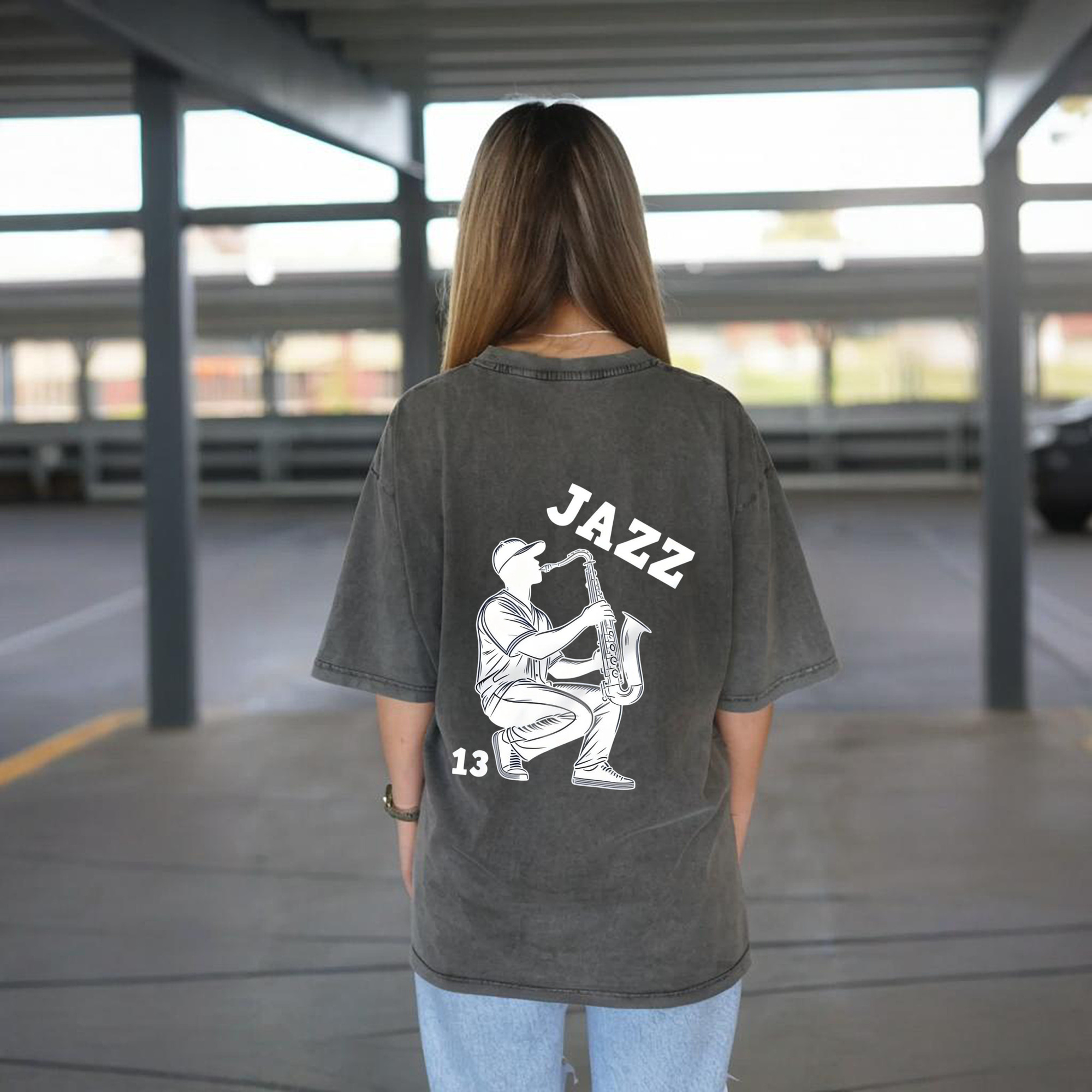 Jazz Chisholm Jr. 21 Washed Vintage 230g Cotton Oversized T-Shirt With Back Heat Transfer Print – Soft, Lightweight & Stylish – Comfortable Casual Wear For Sports & Everyday Use